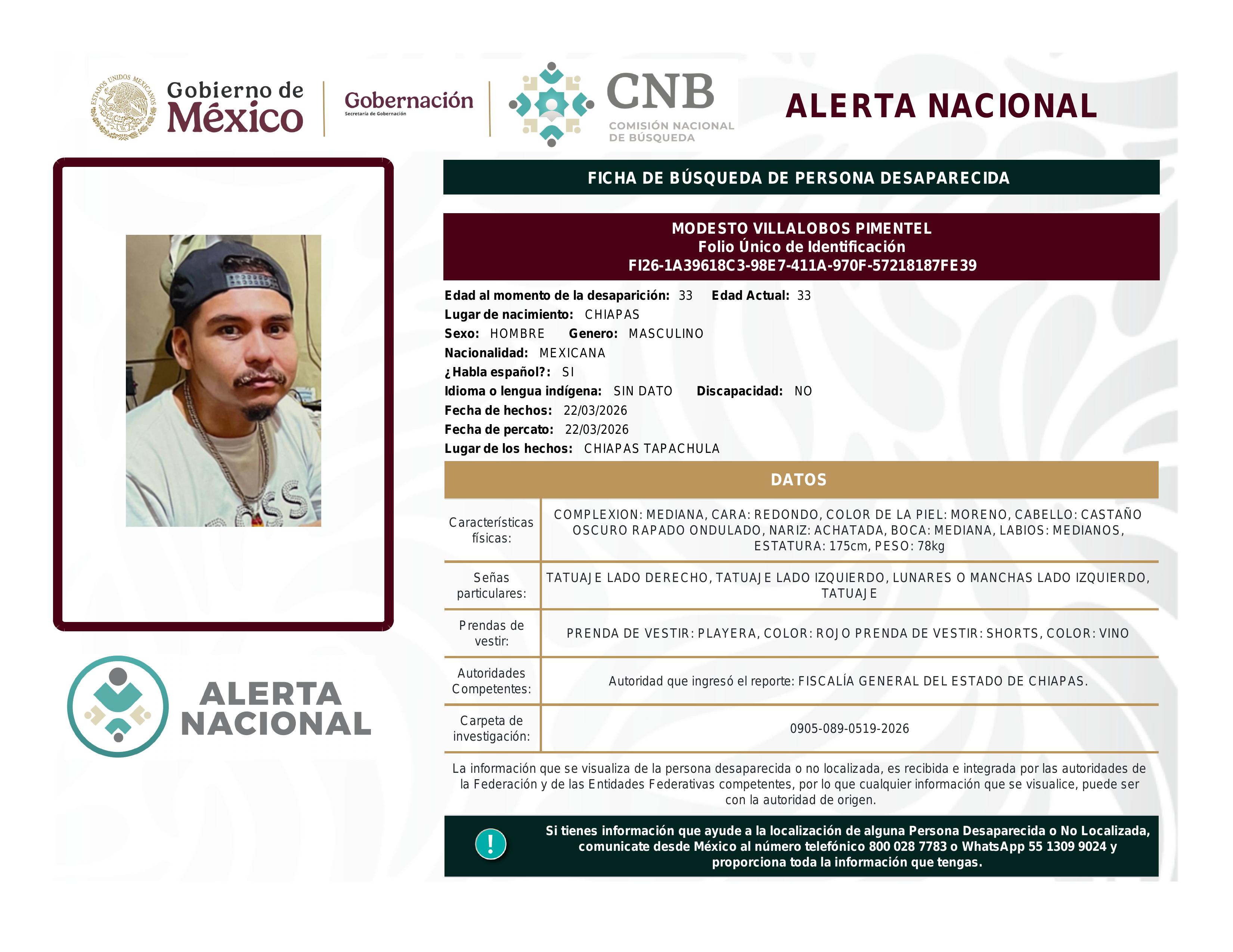 alerta nacional