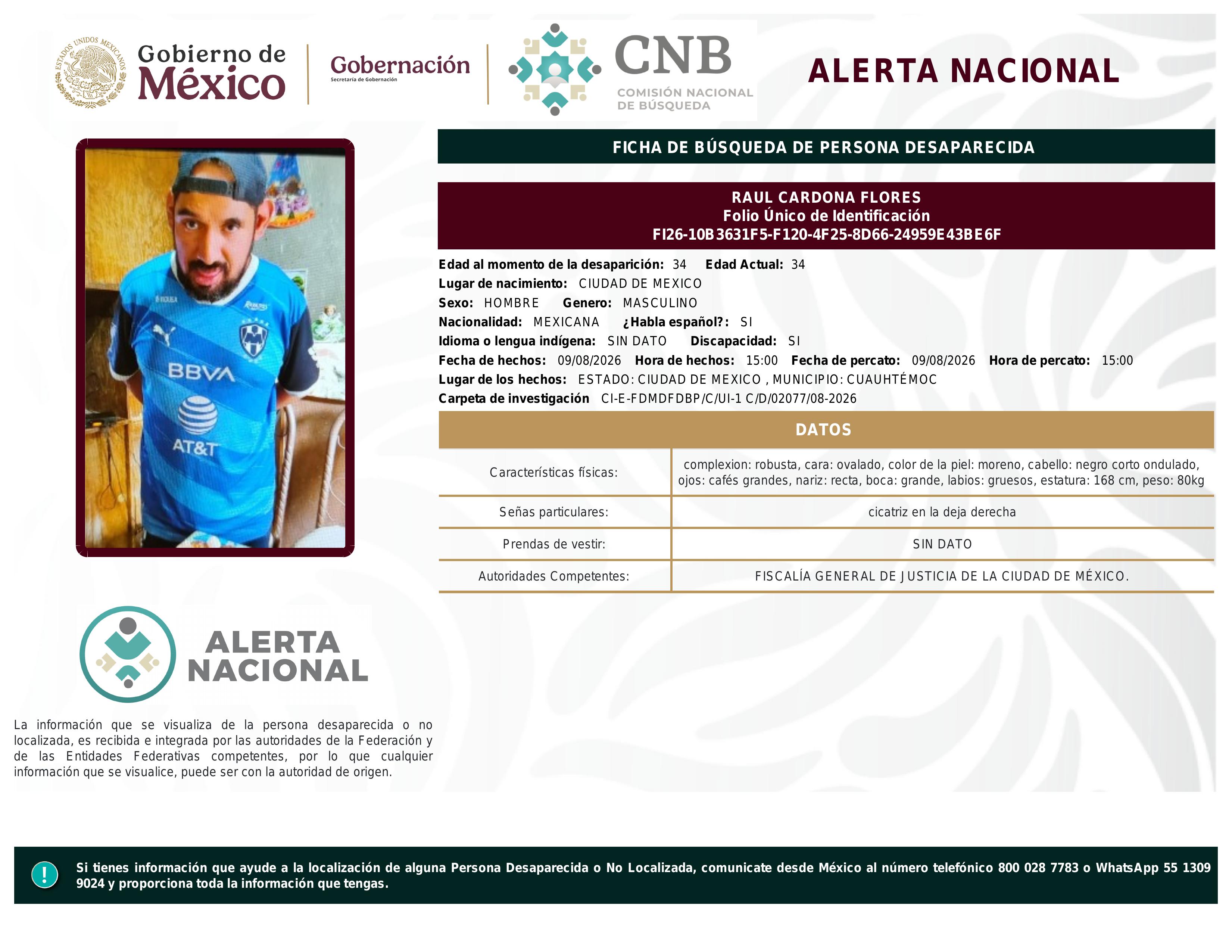 alerta nacional