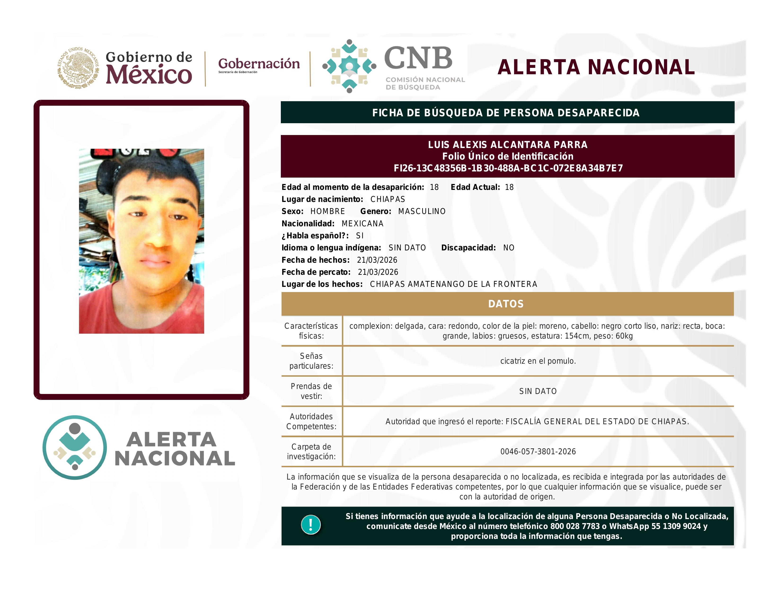 alerta nacional