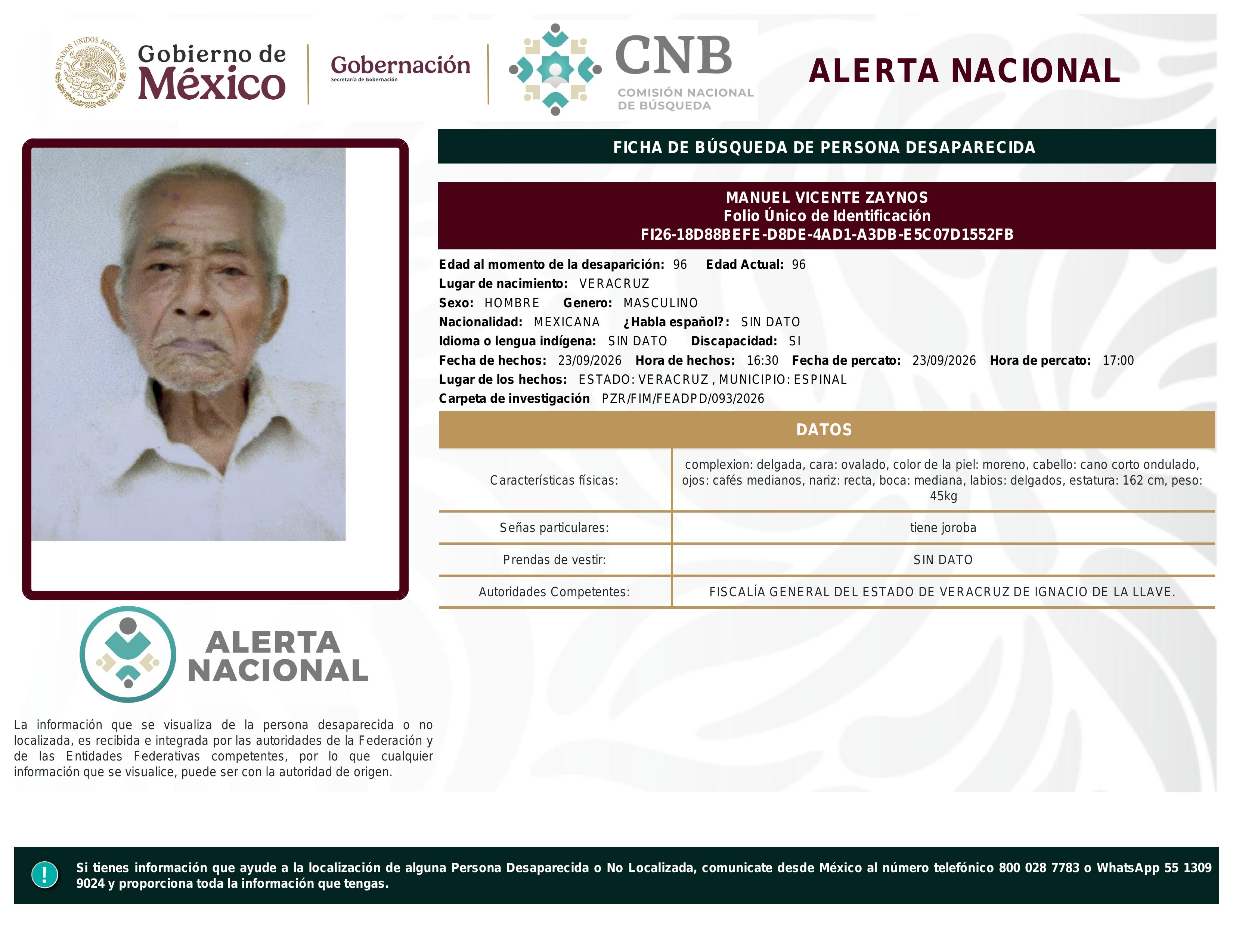 alerta nacional