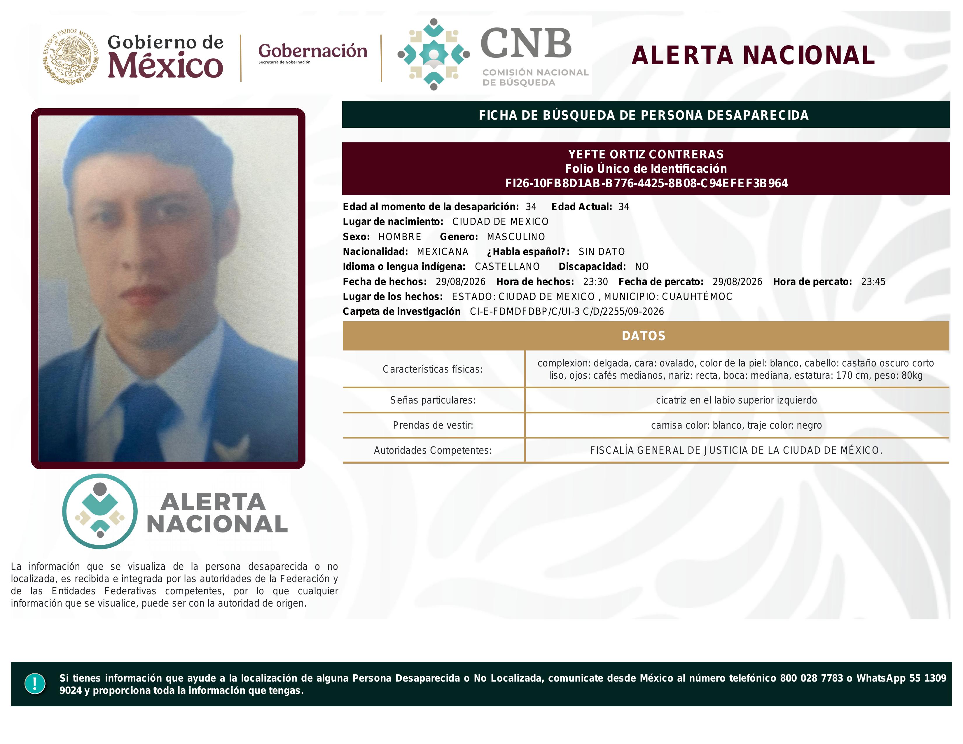 alerta nacional