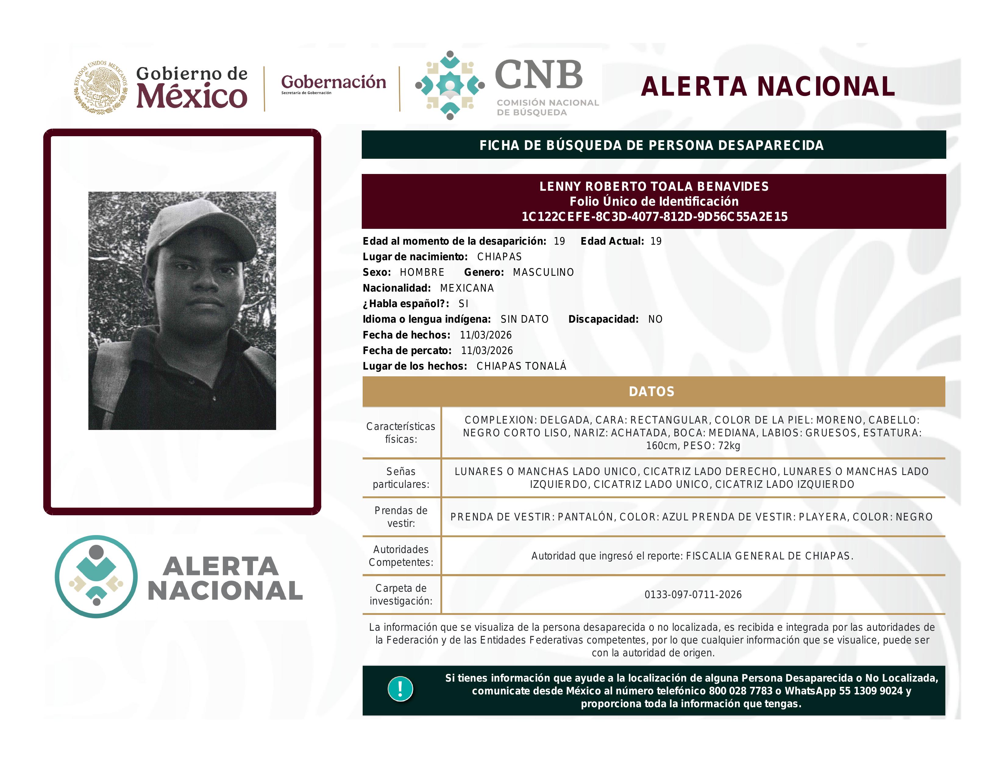 alerta nacional