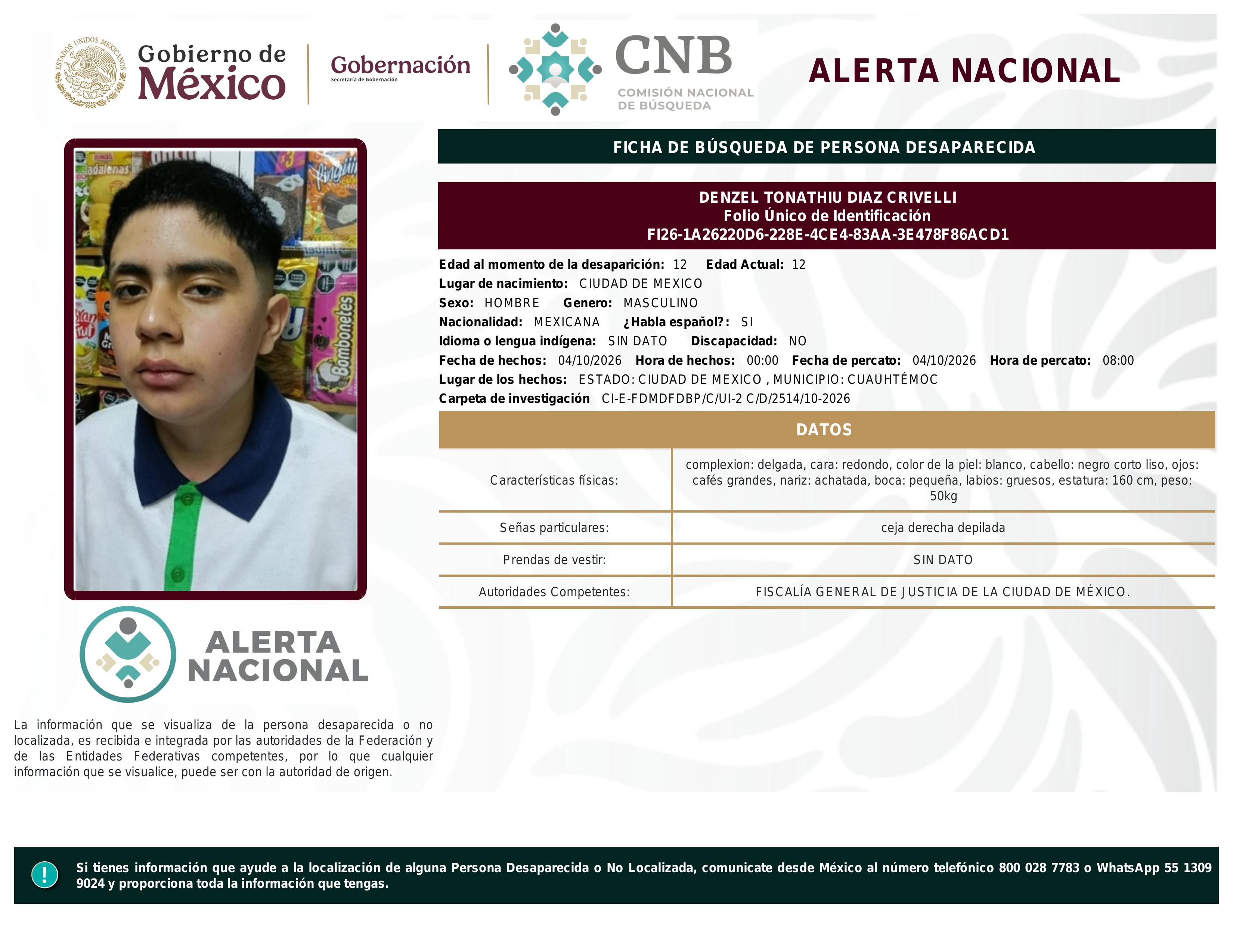 alerta nacional