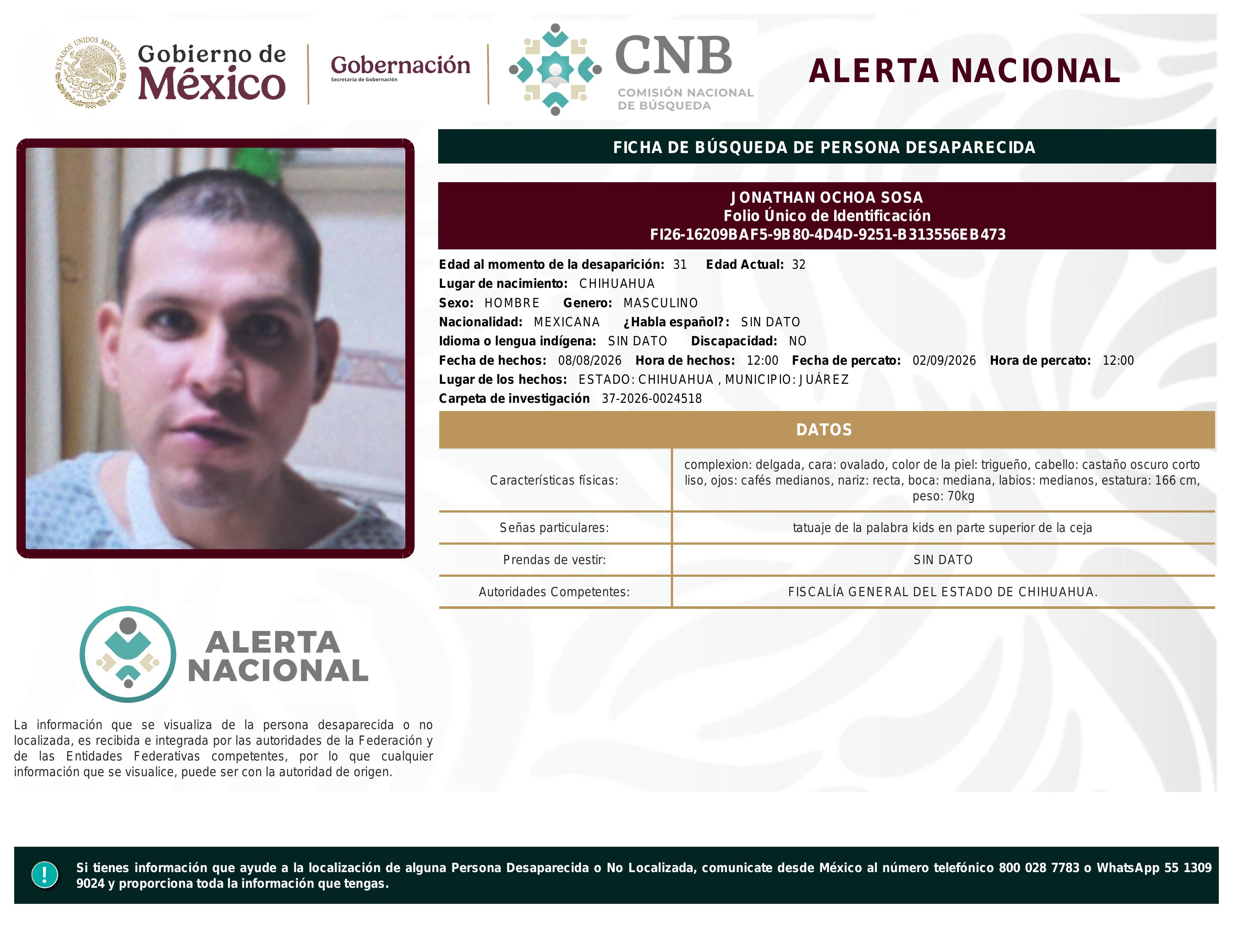 alerta nacional