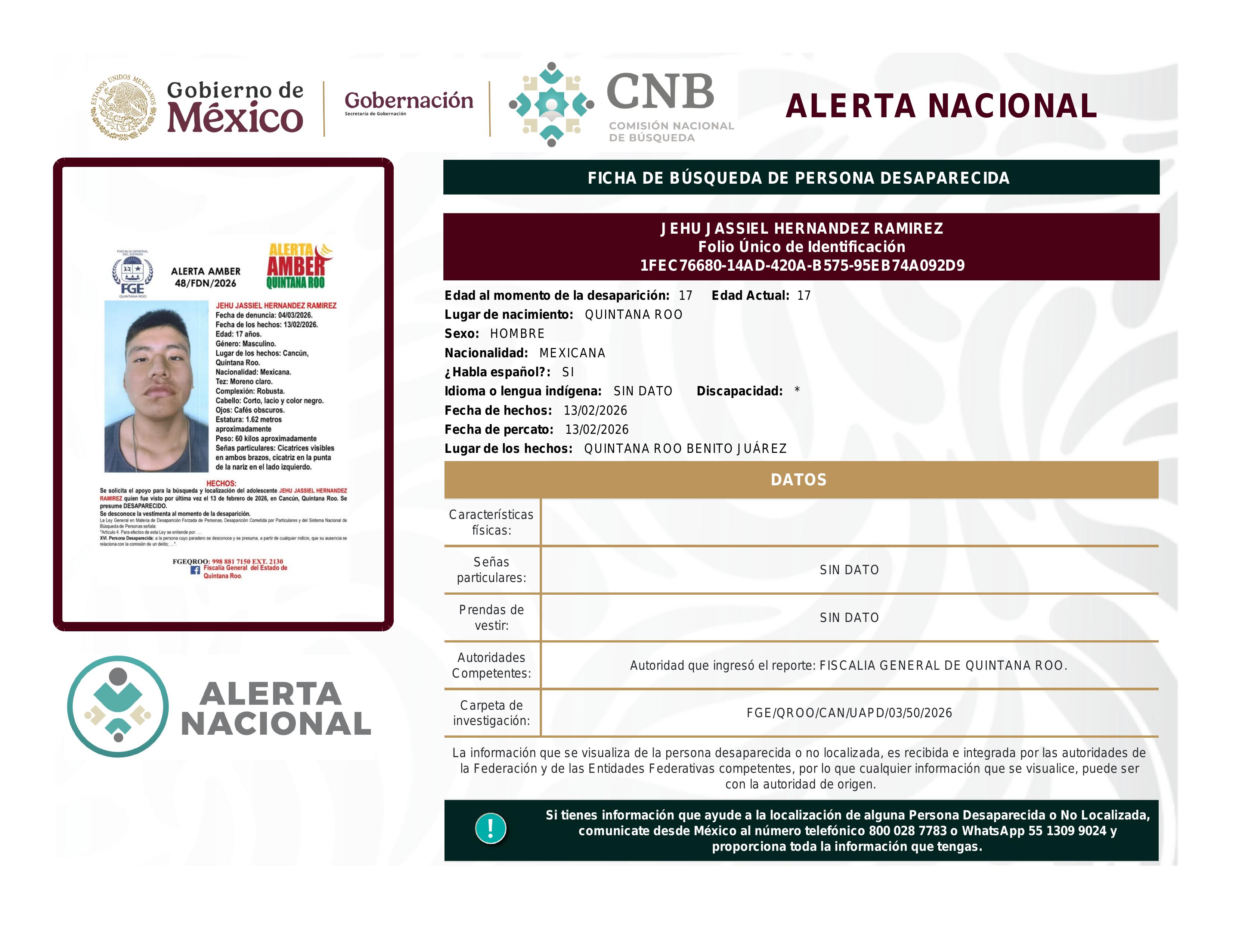 alerta nacional