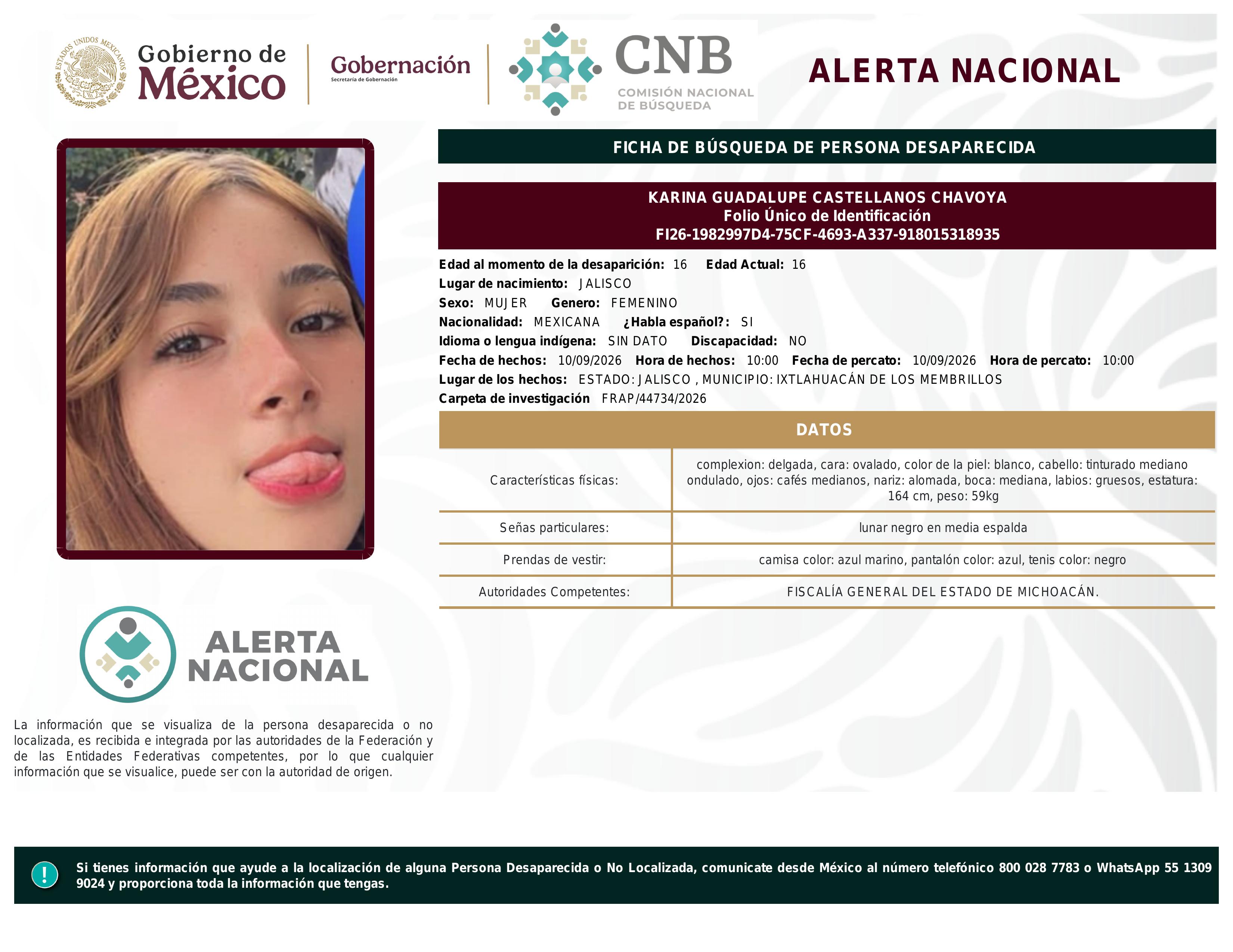 alerta nacional