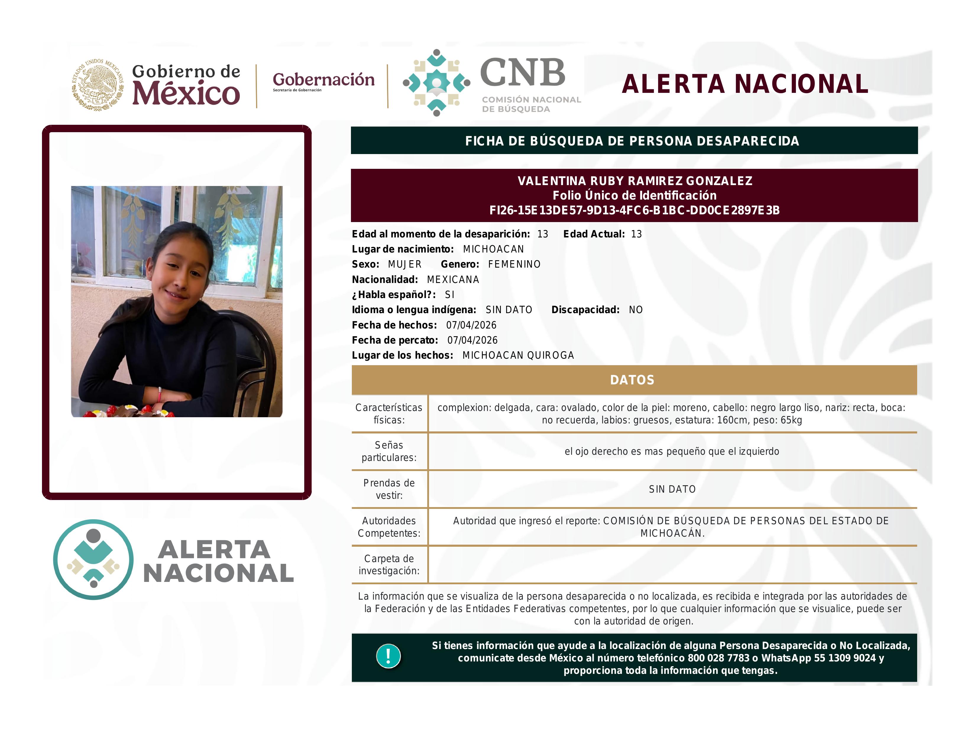alerta nacional