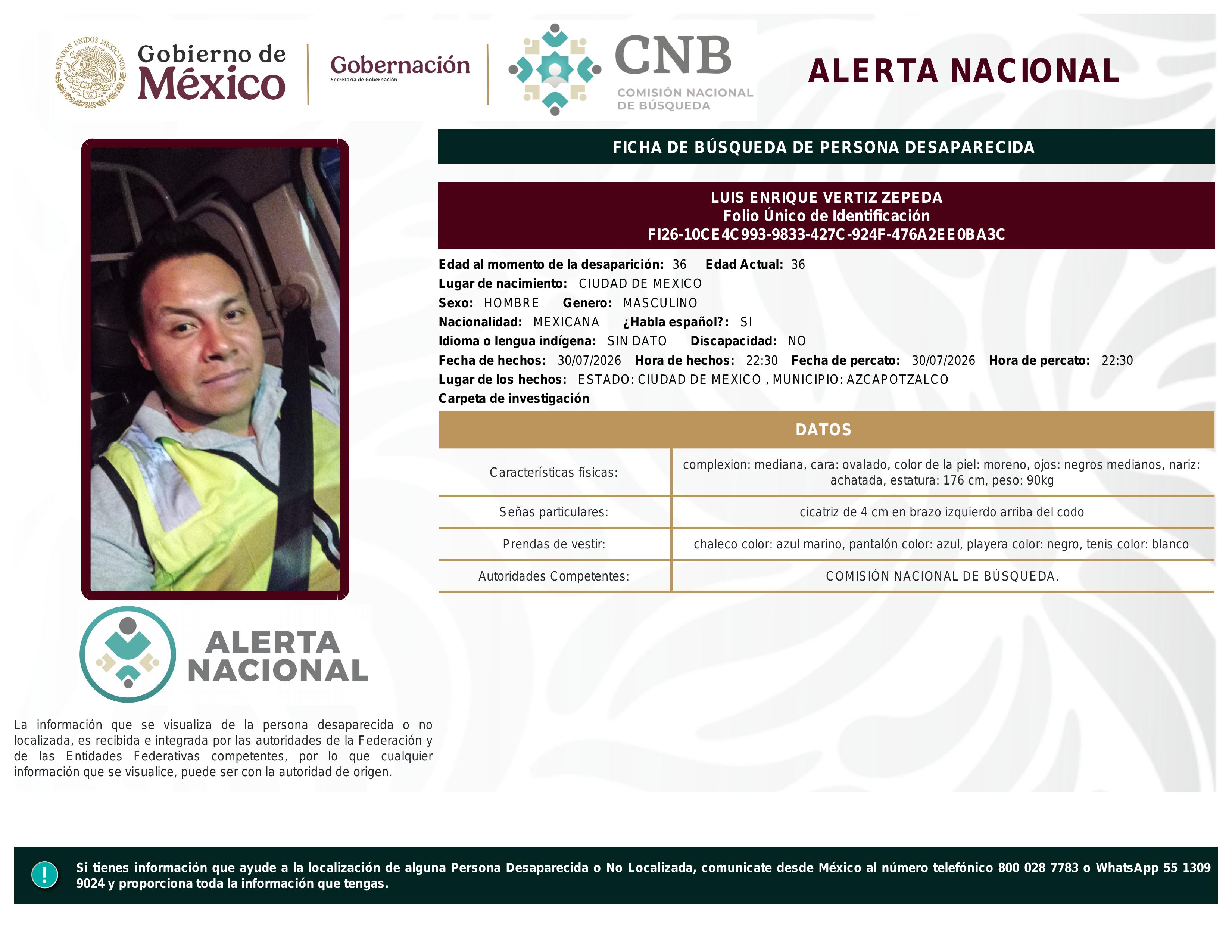alerta nacional