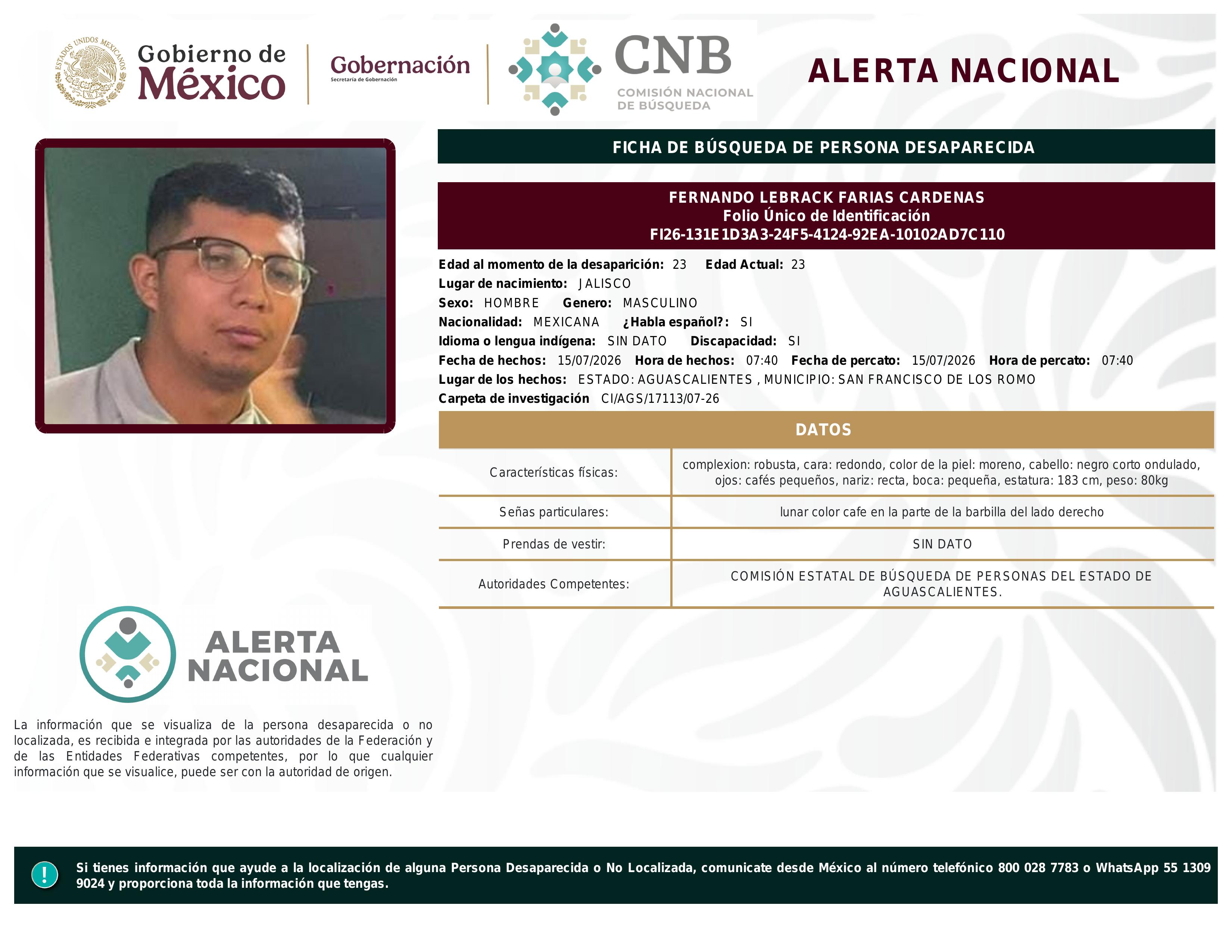 alerta nacional