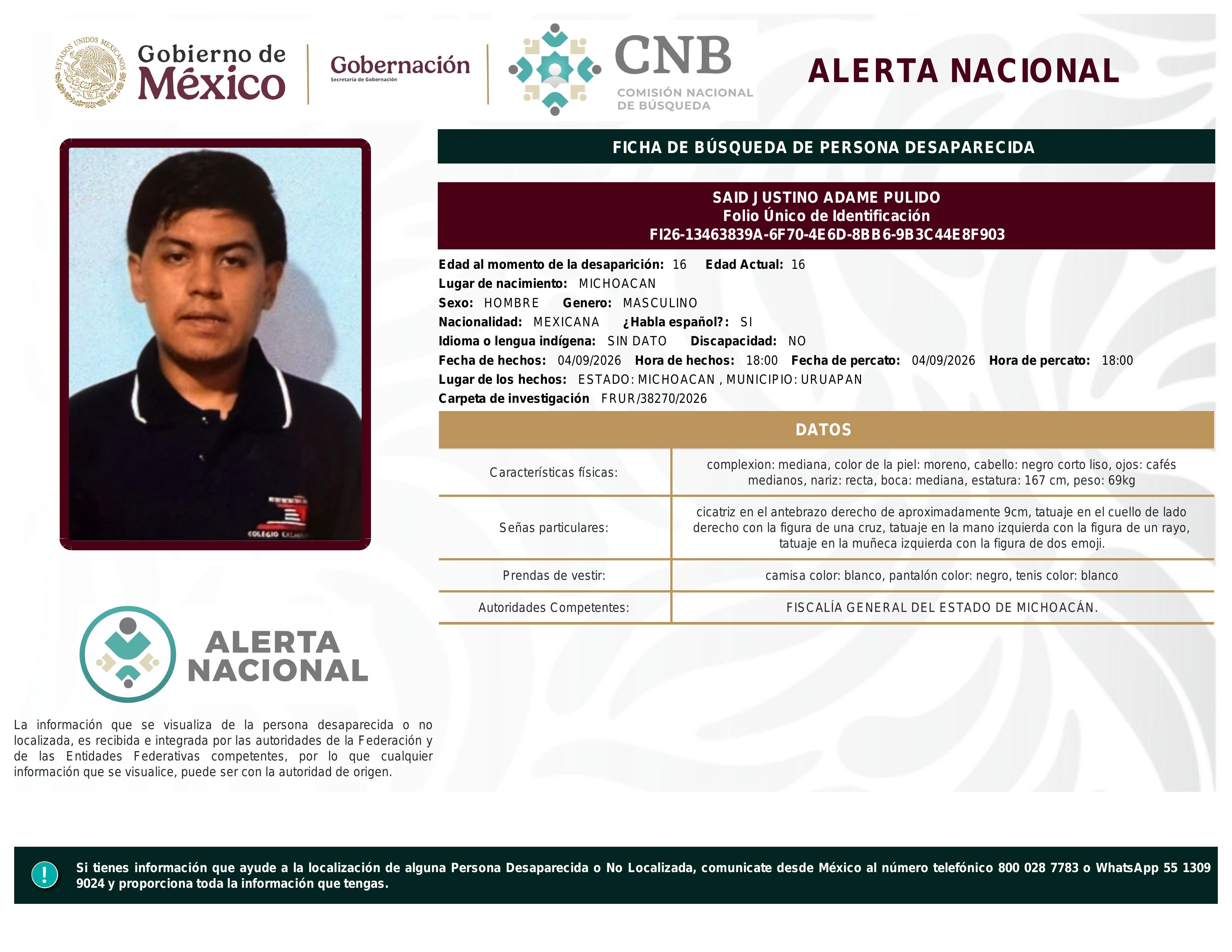 alerta nacional