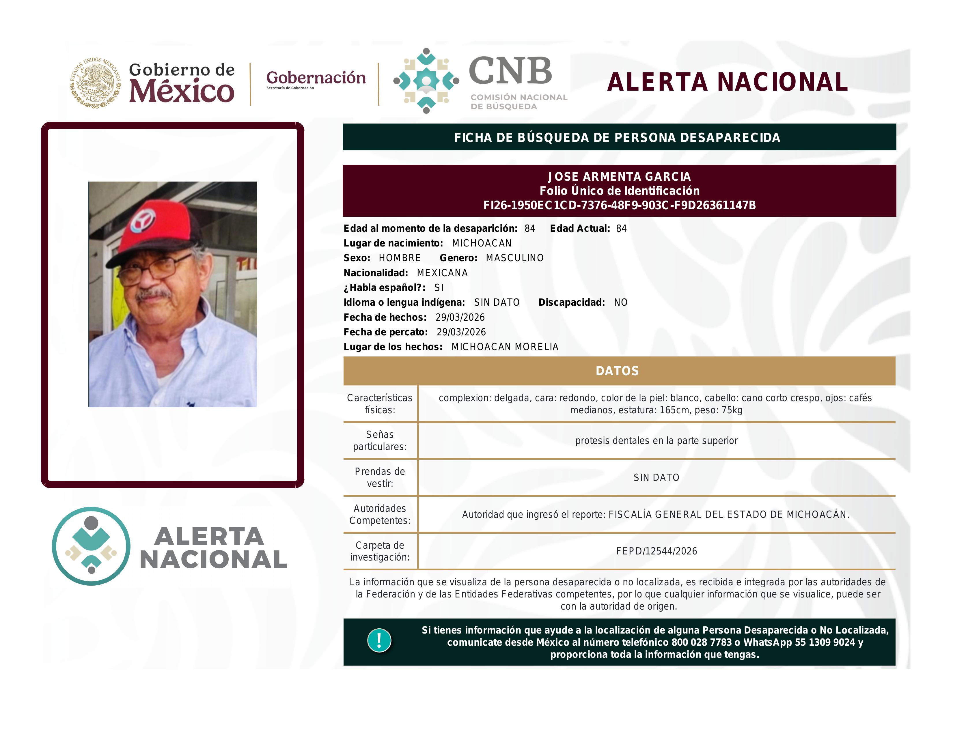 alerta nacional