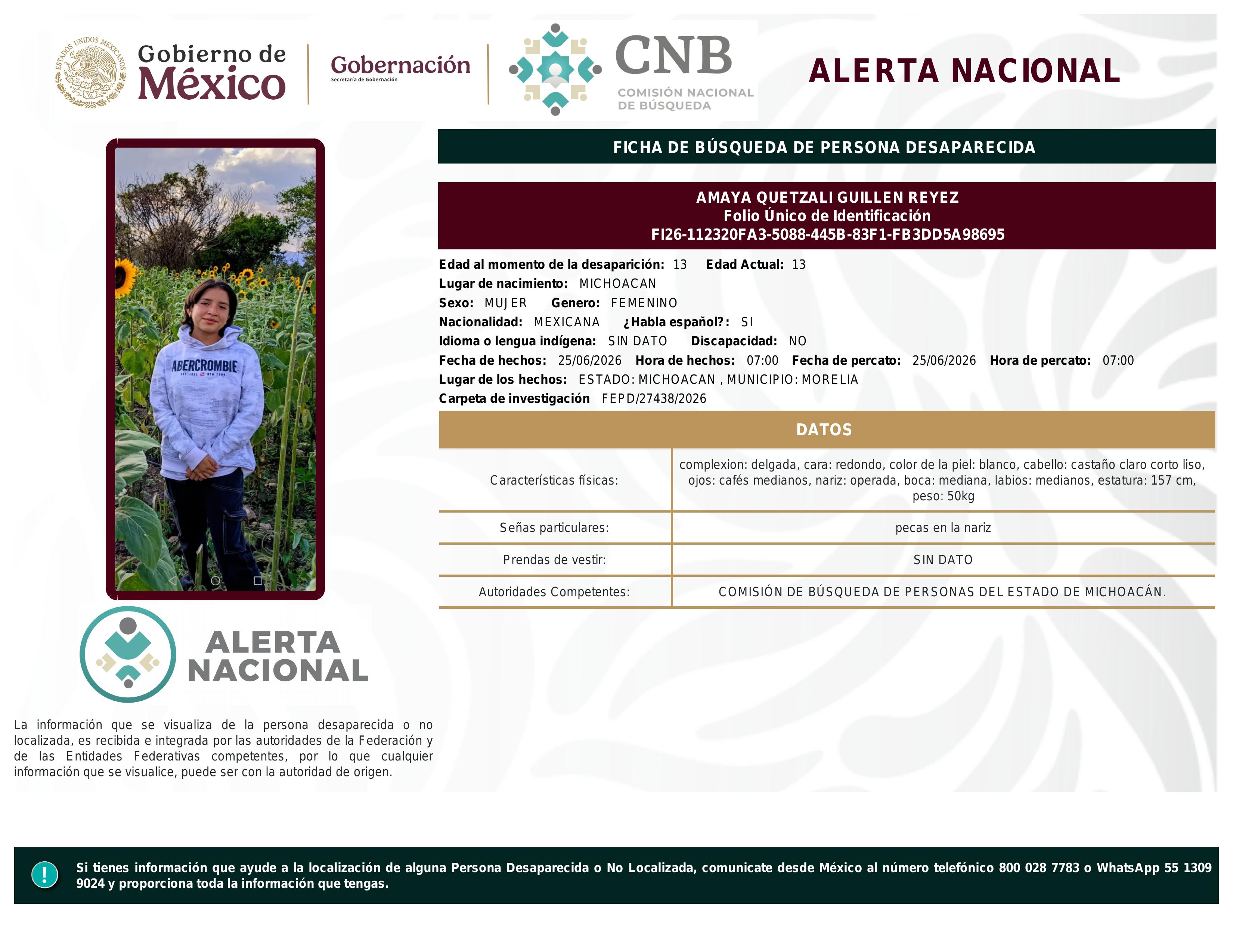 alerta nacional