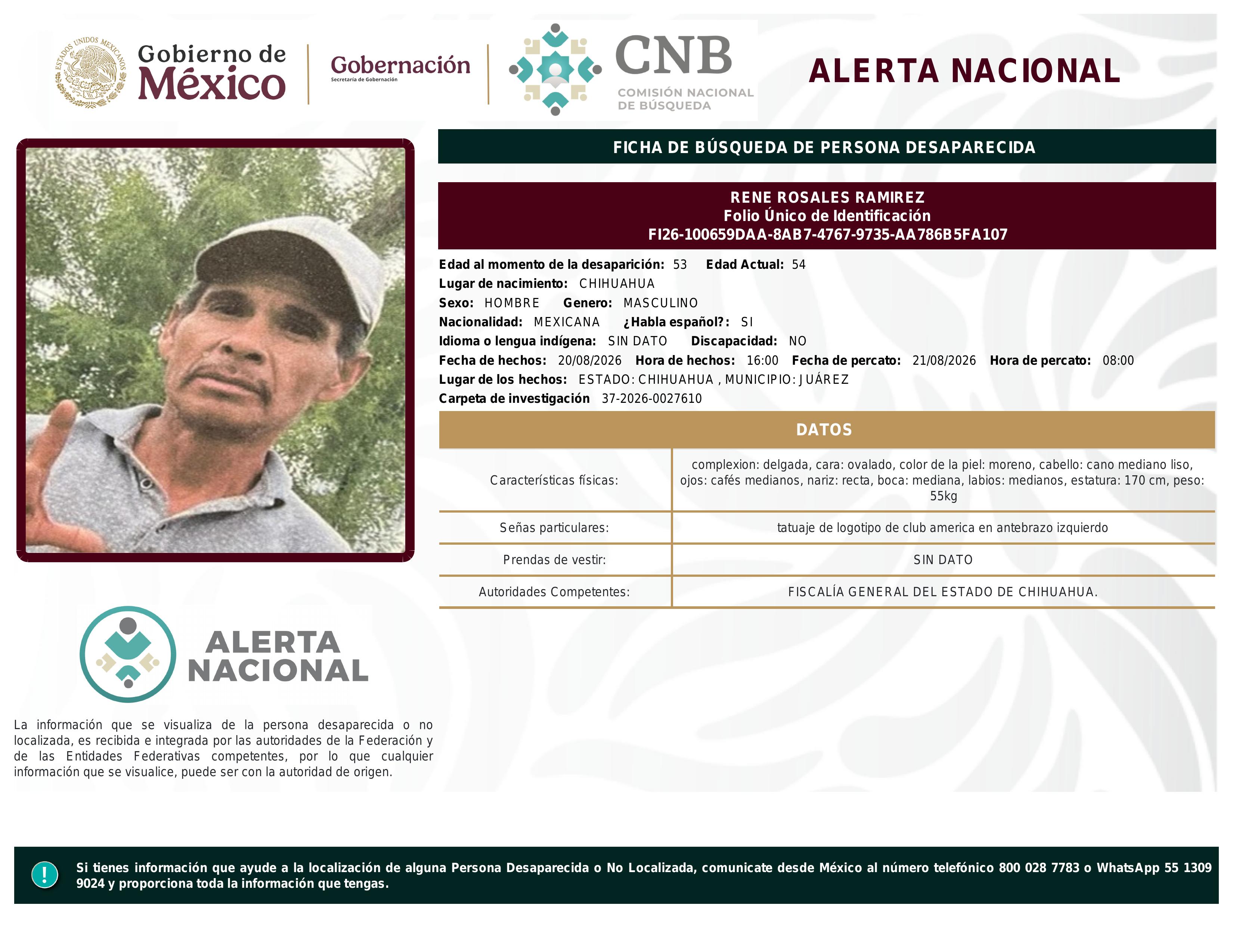 alerta nacional