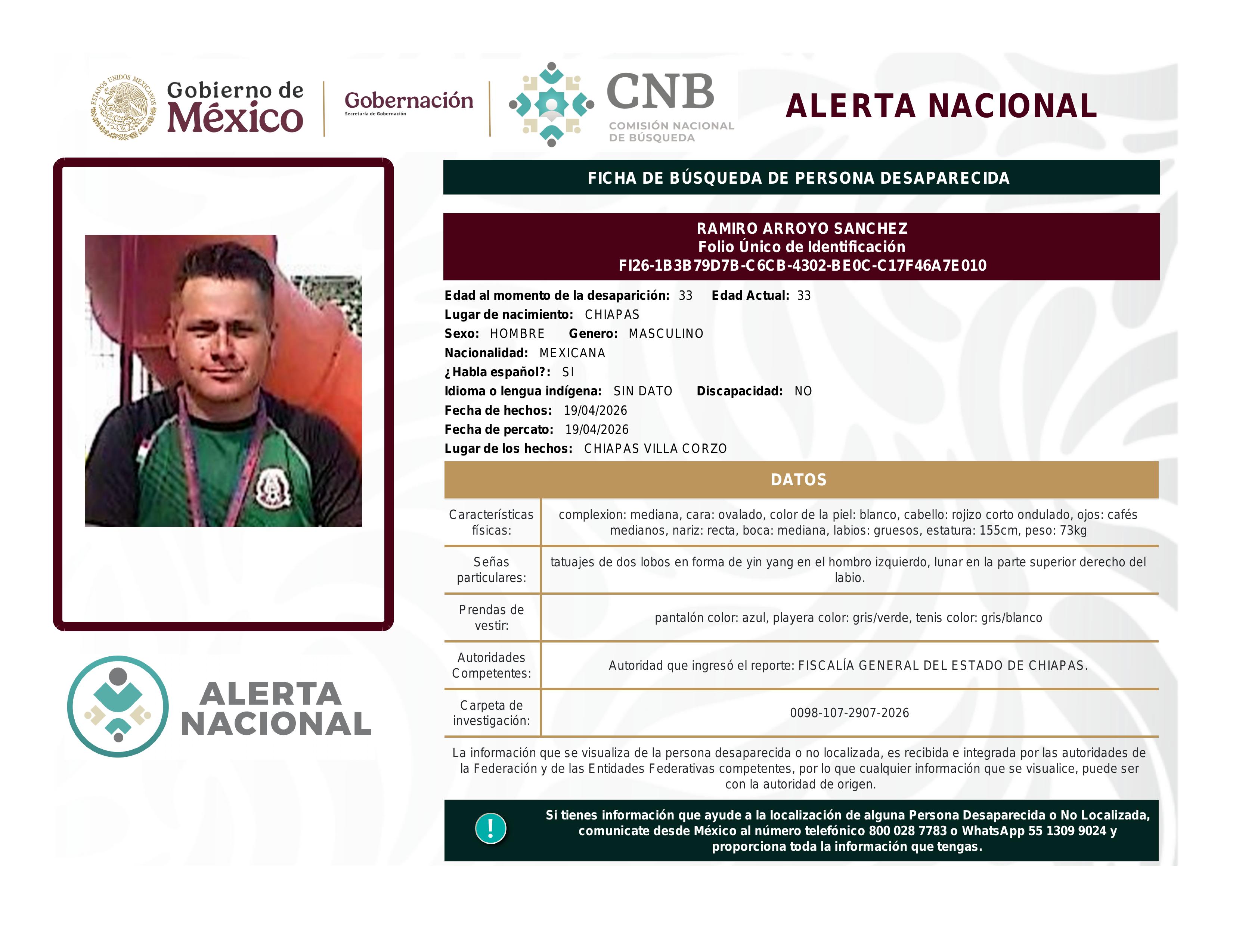 alerta nacional