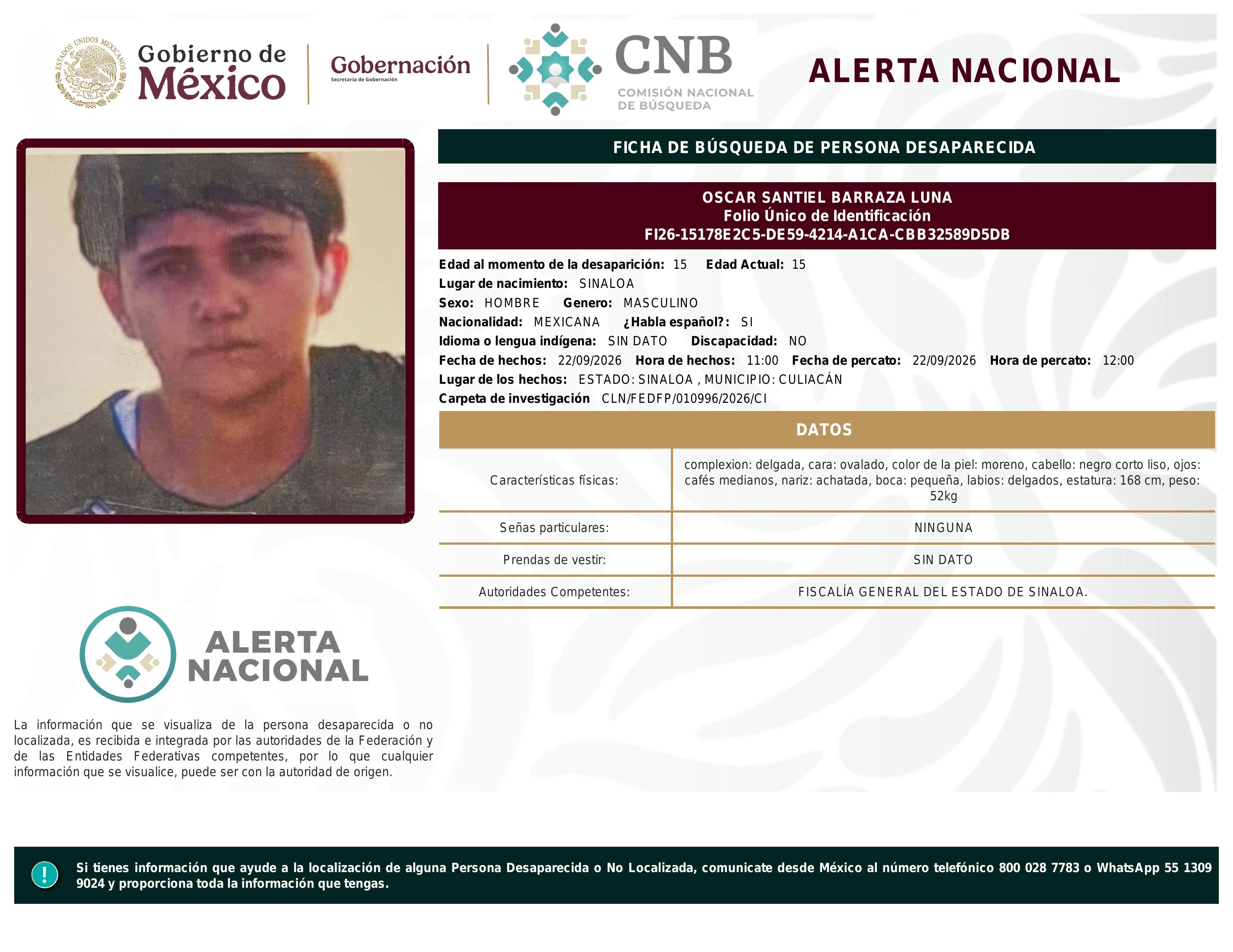 alerta nacional