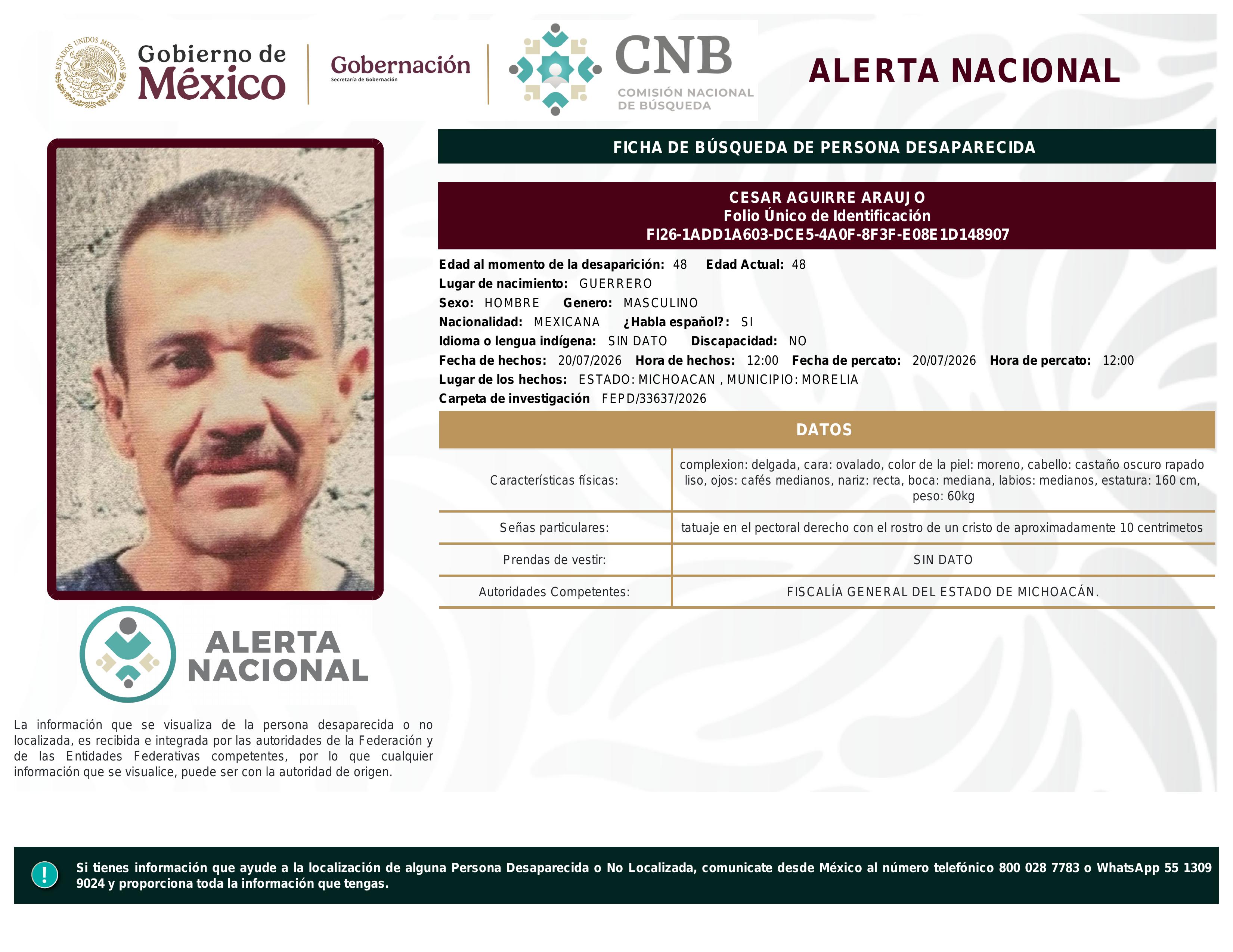 alerta nacional