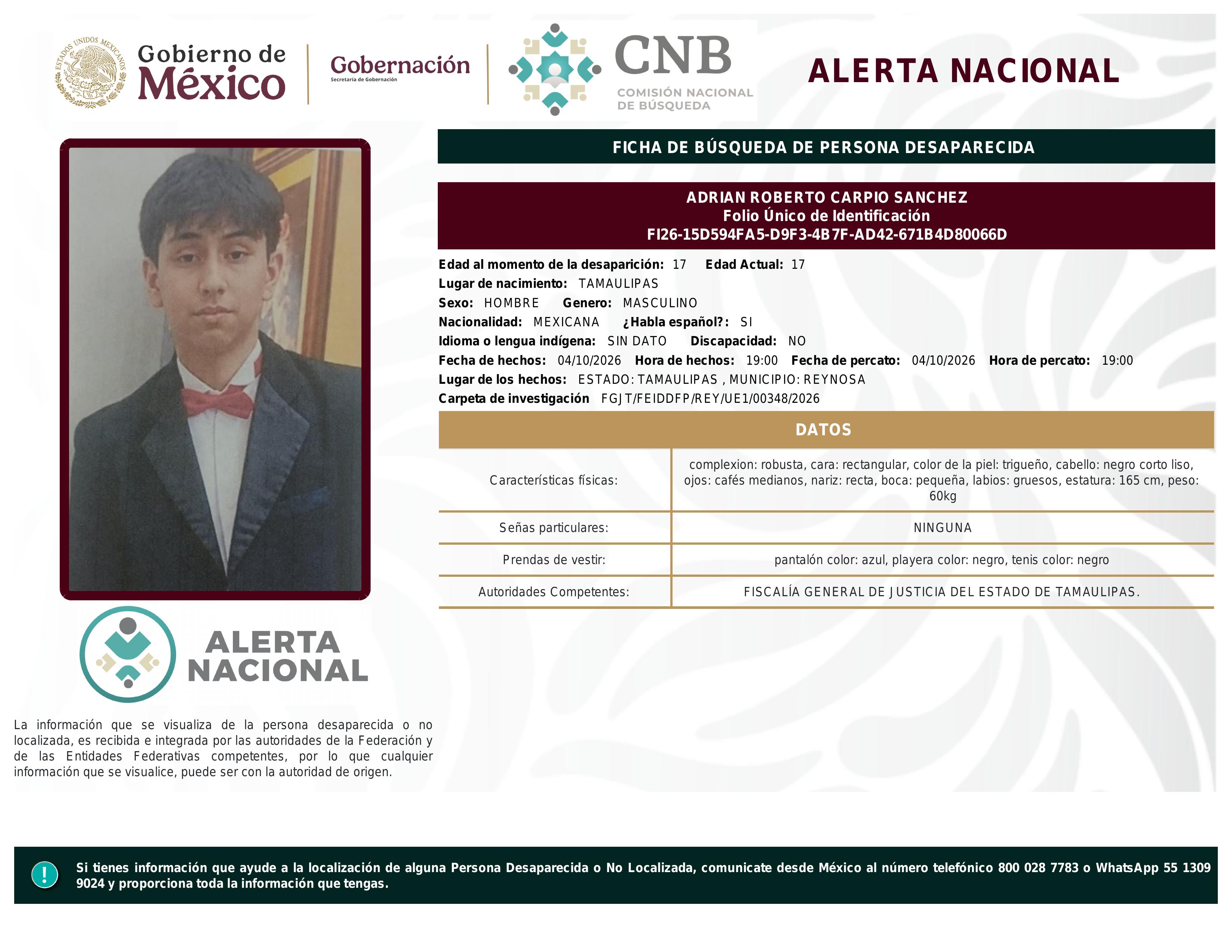 alerta nacional