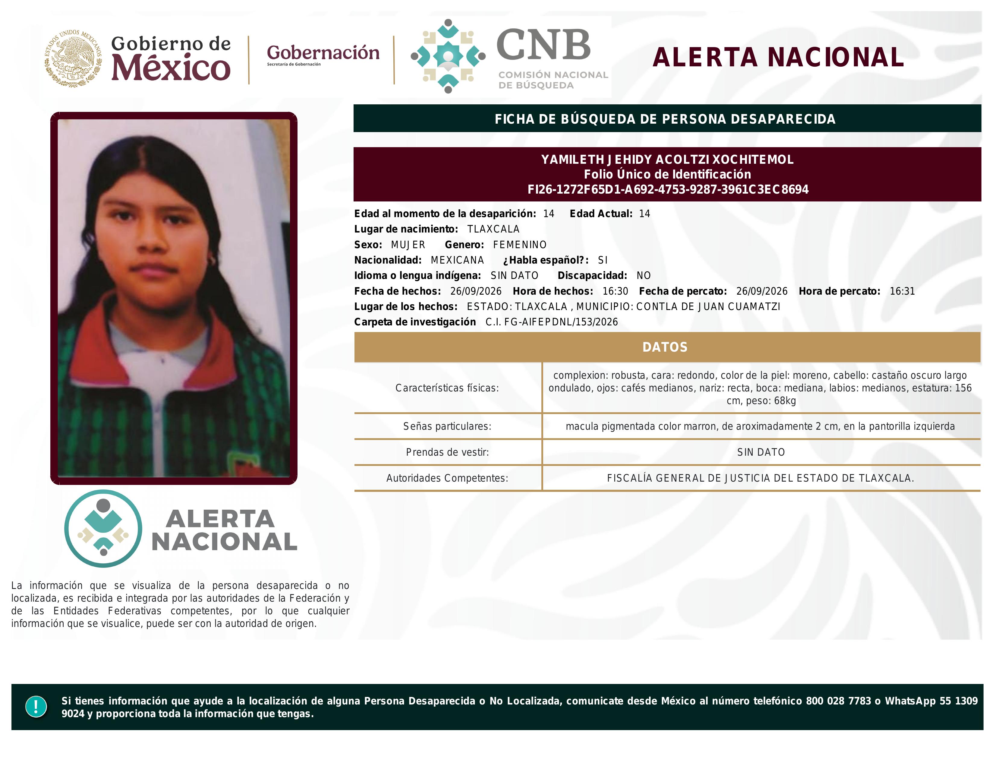 alerta nacional