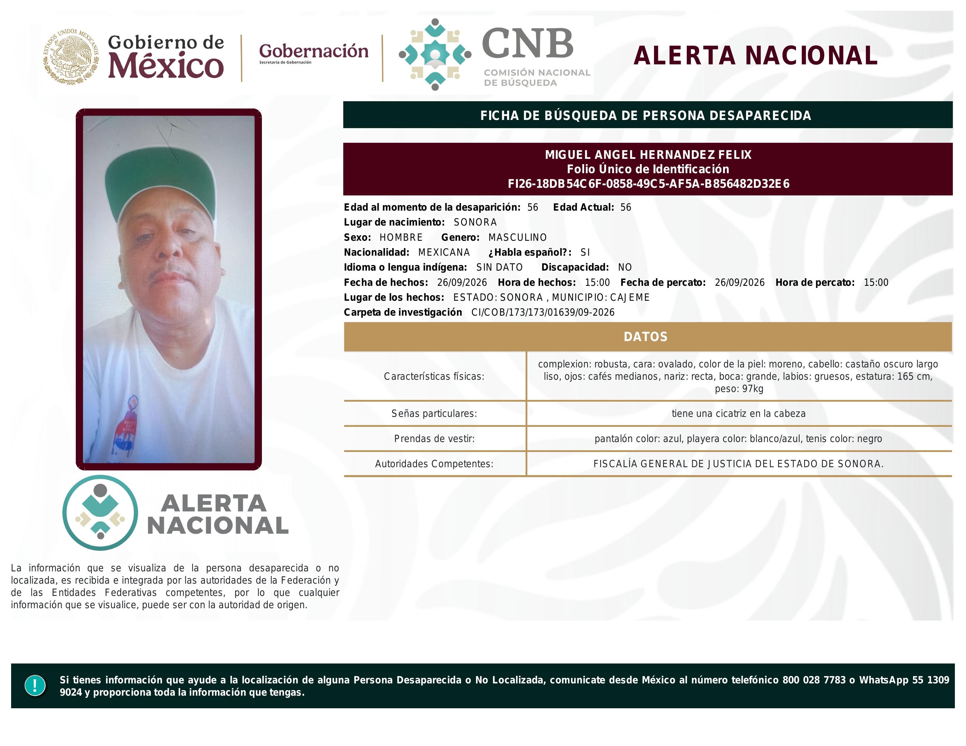 alerta nacional