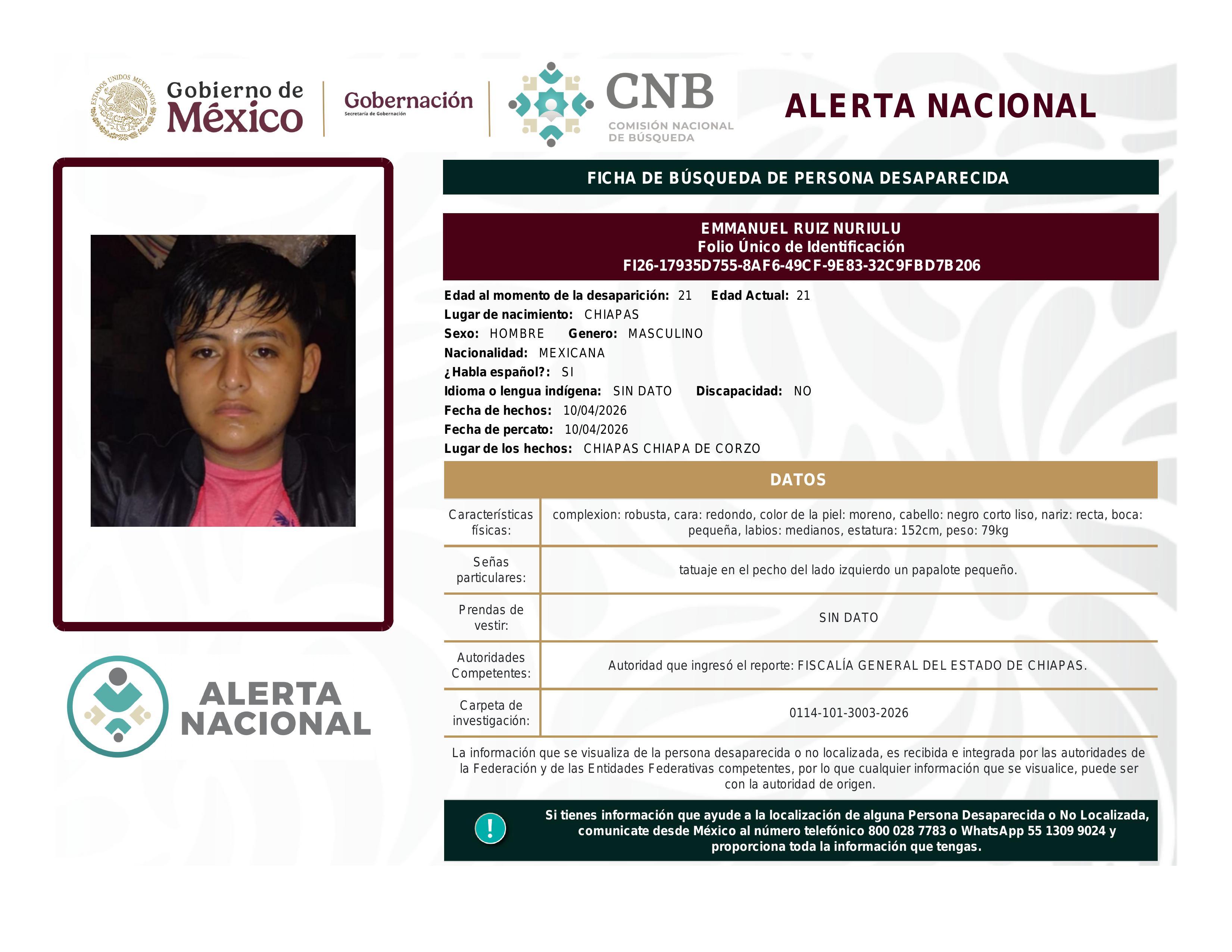 alerta nacional