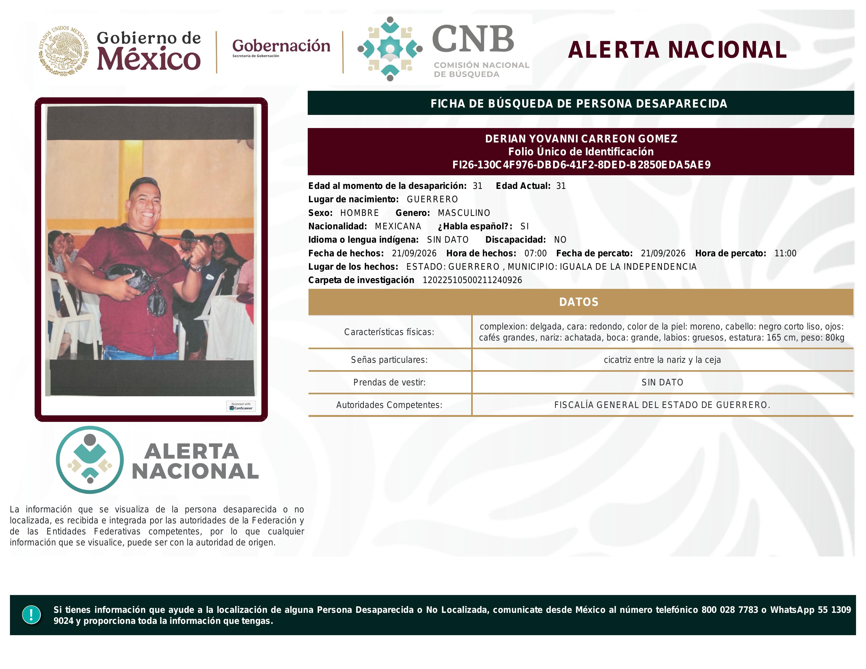 alerta nacional