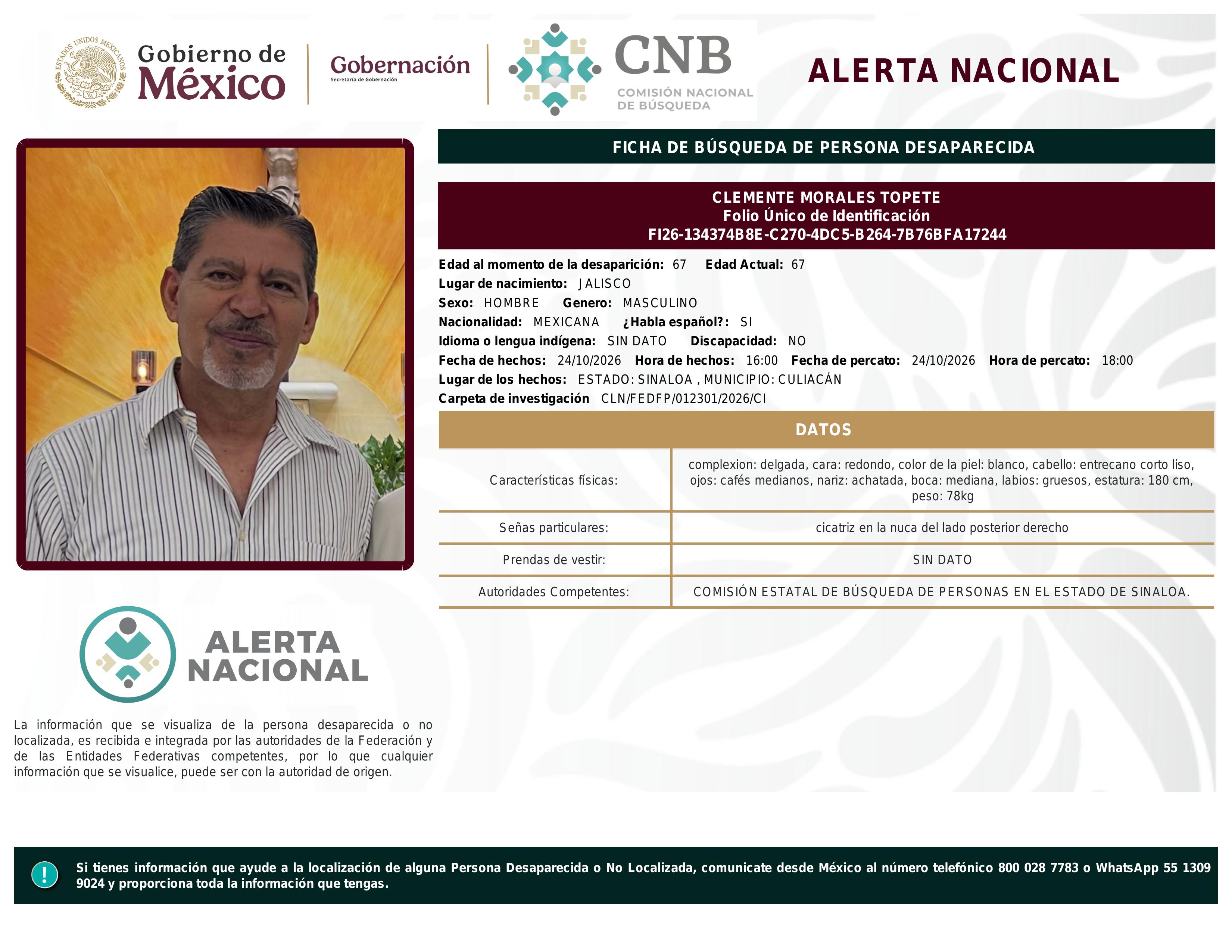 alerta nacional