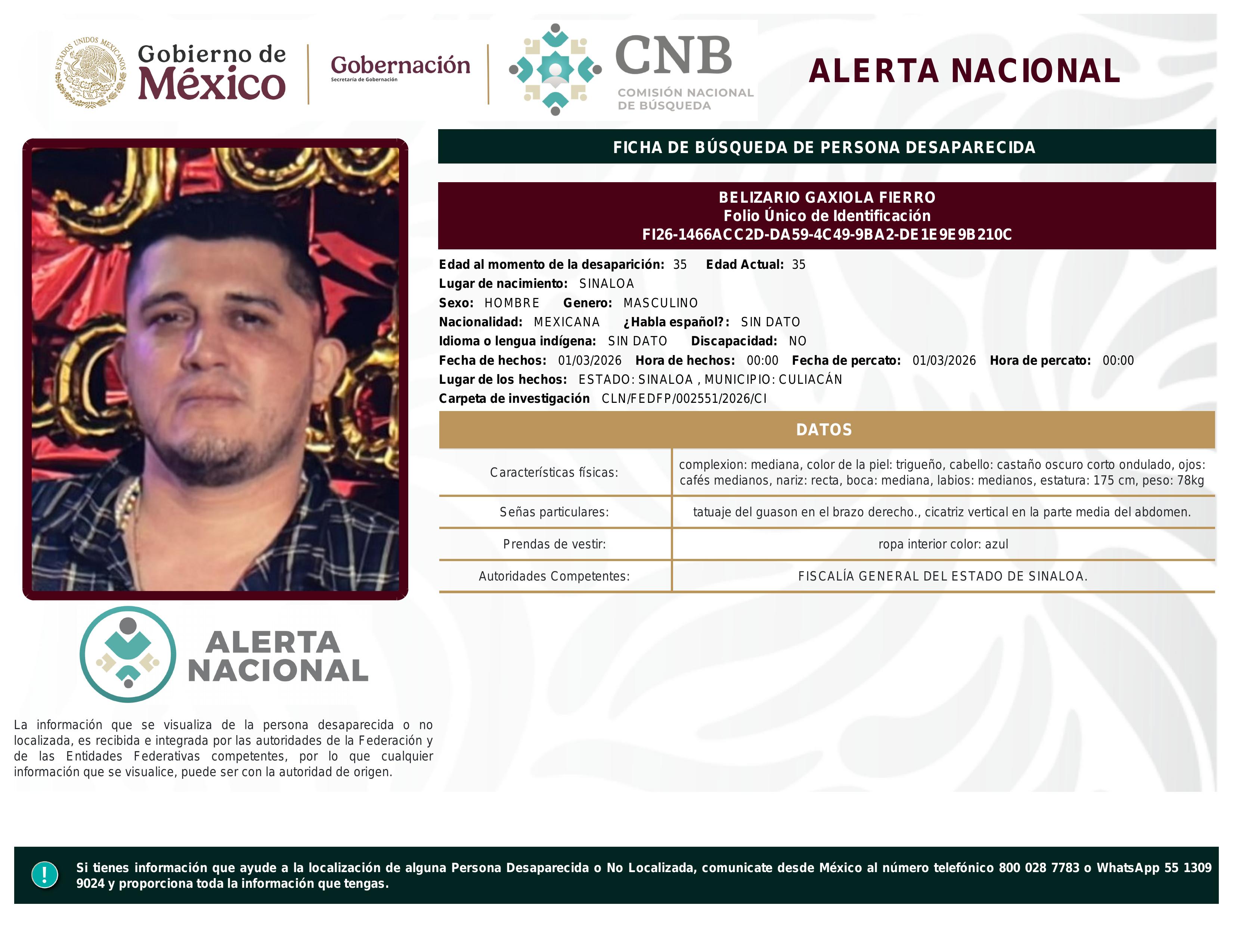 alerta nacional