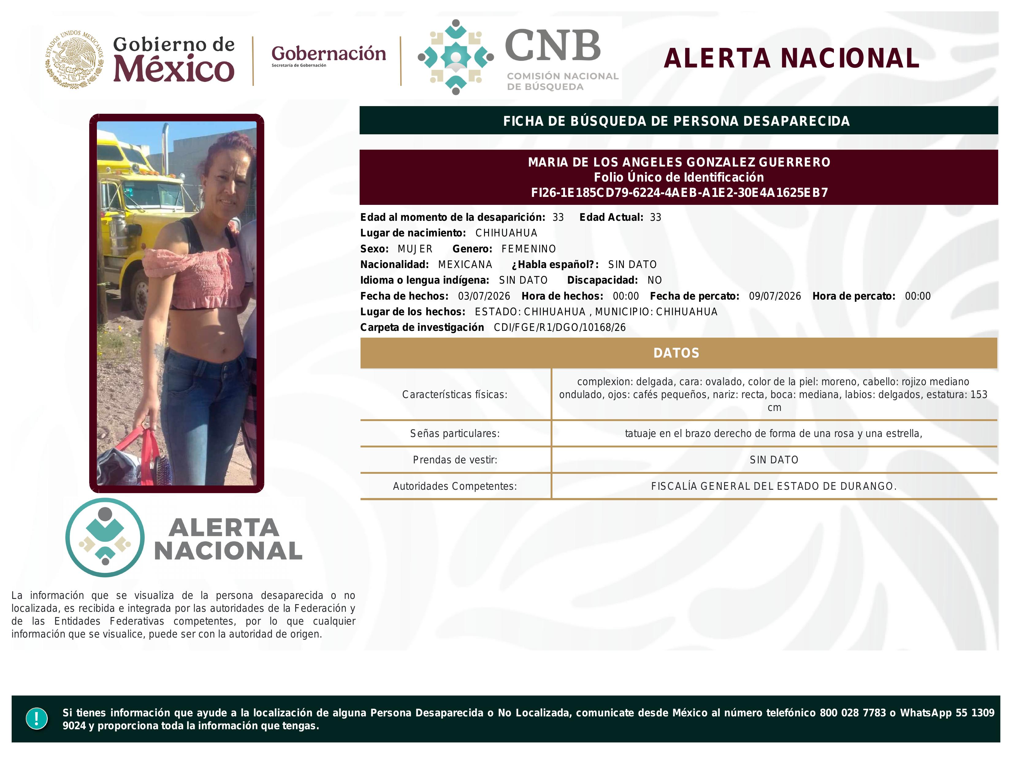 alerta nacional