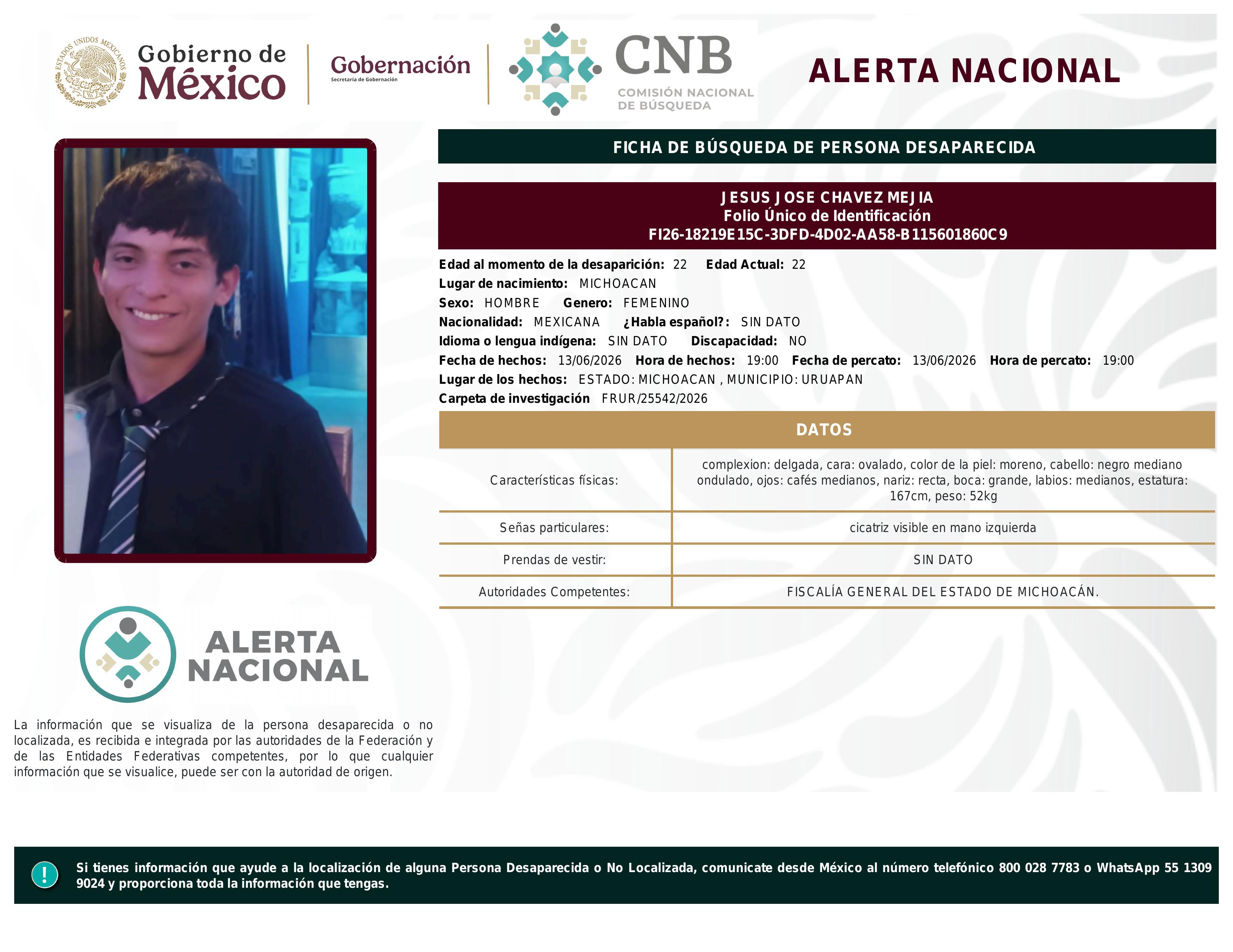 alerta nacional