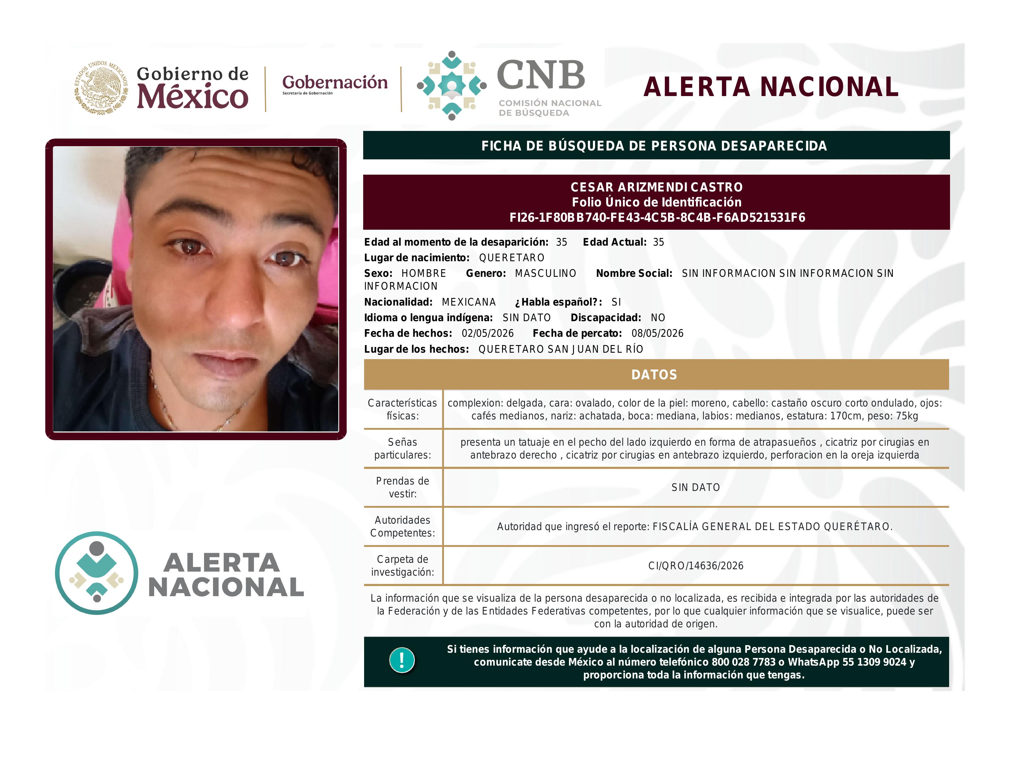 alerta nacional