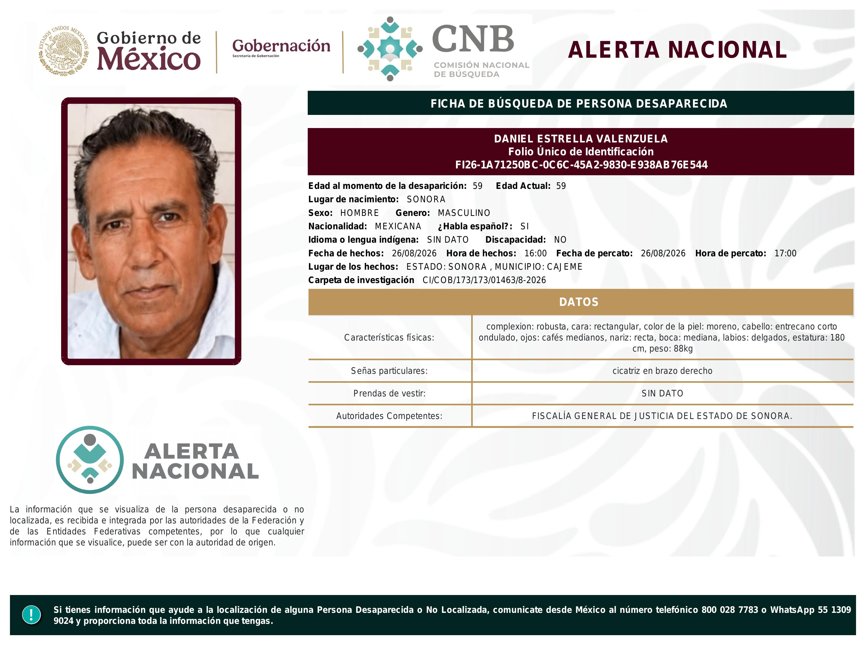 alerta nacional