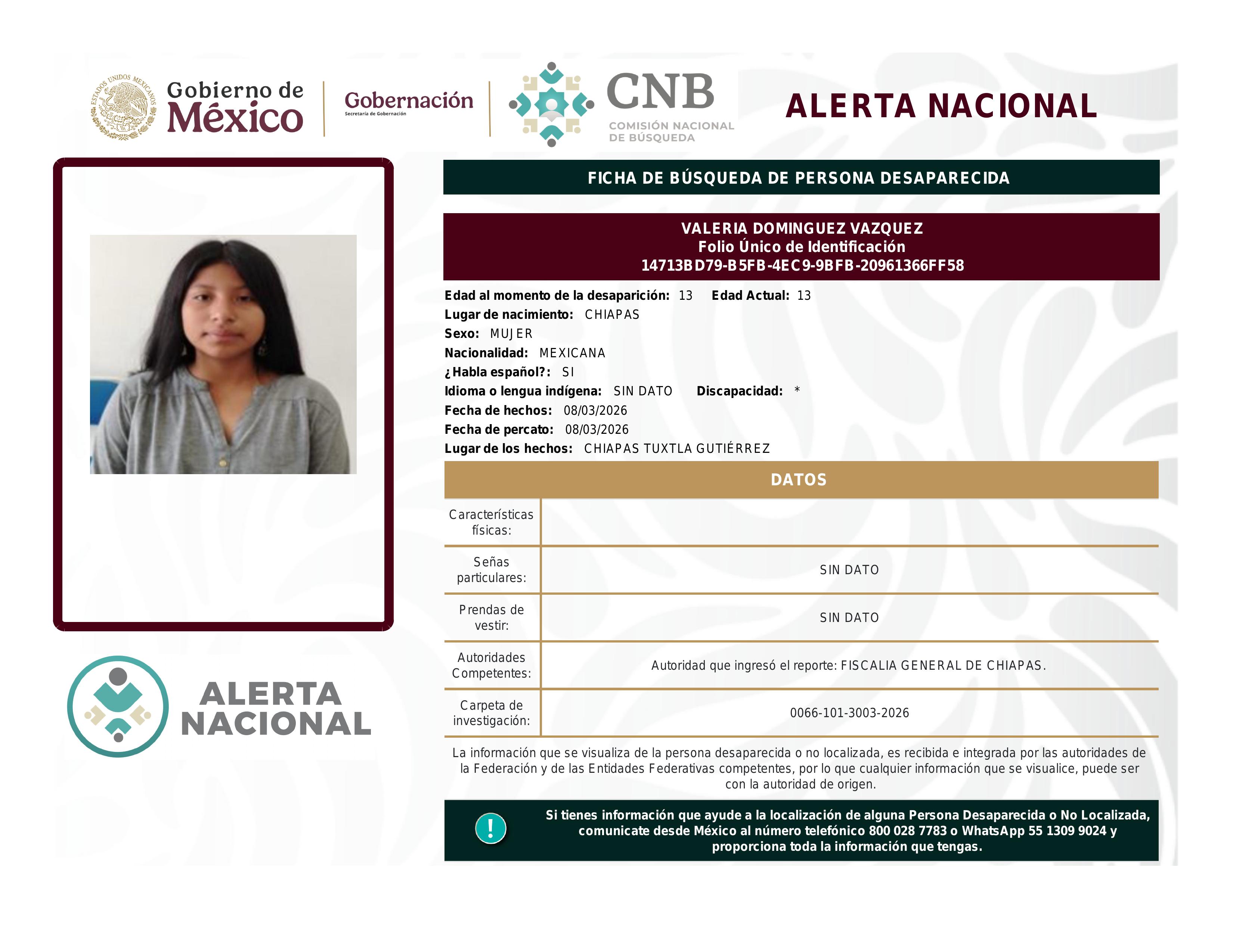 alerta nacional