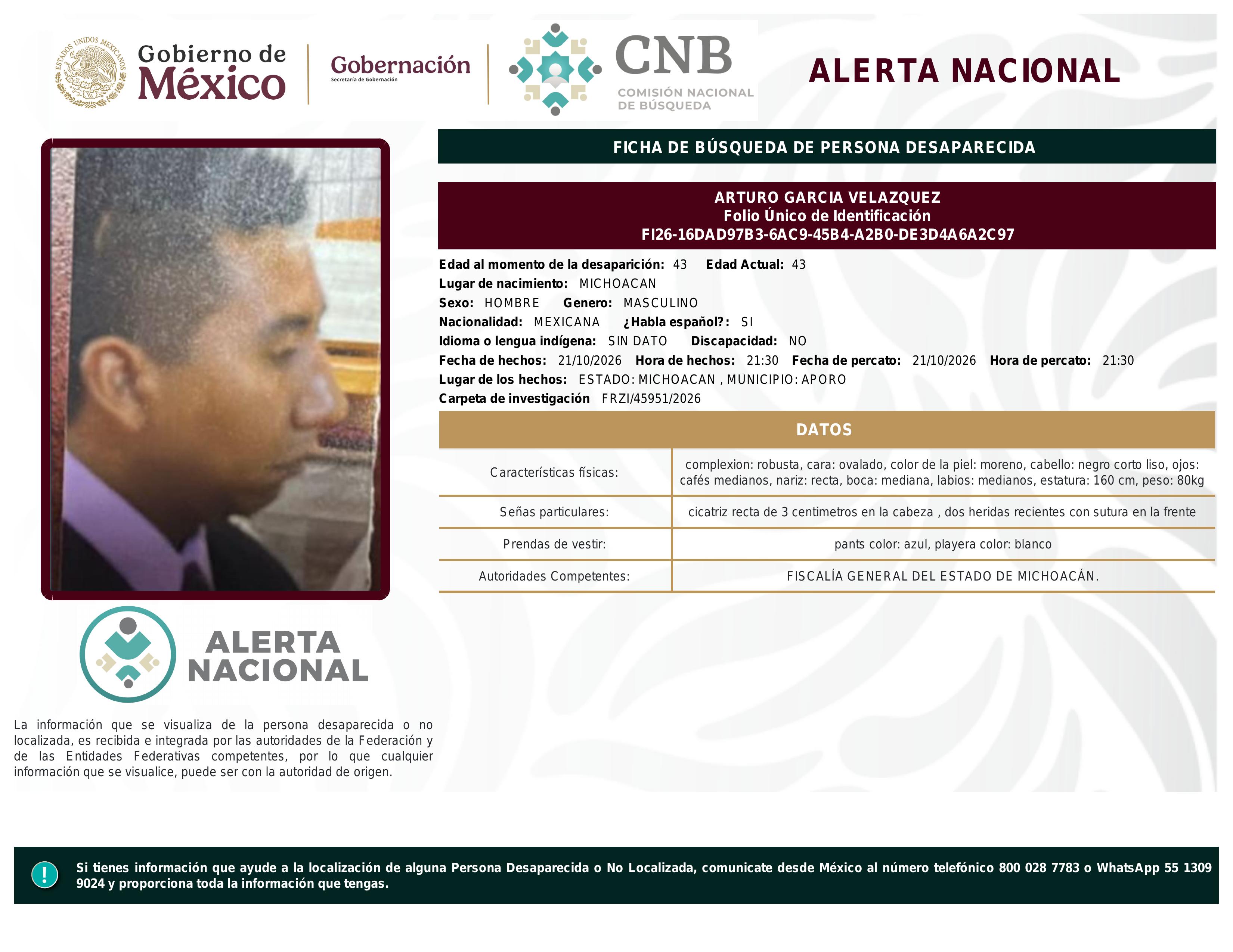 alerta nacional