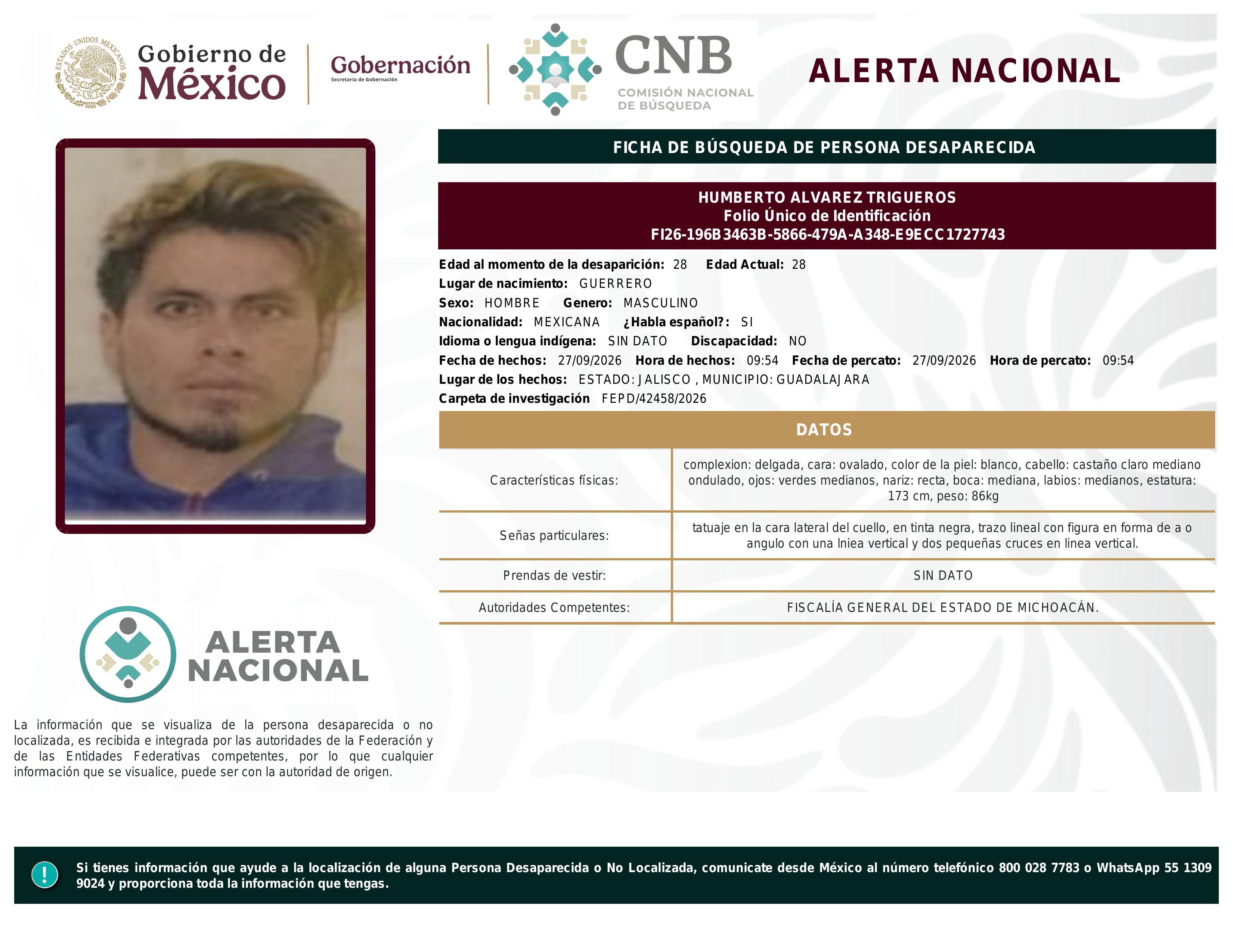 alerta nacional