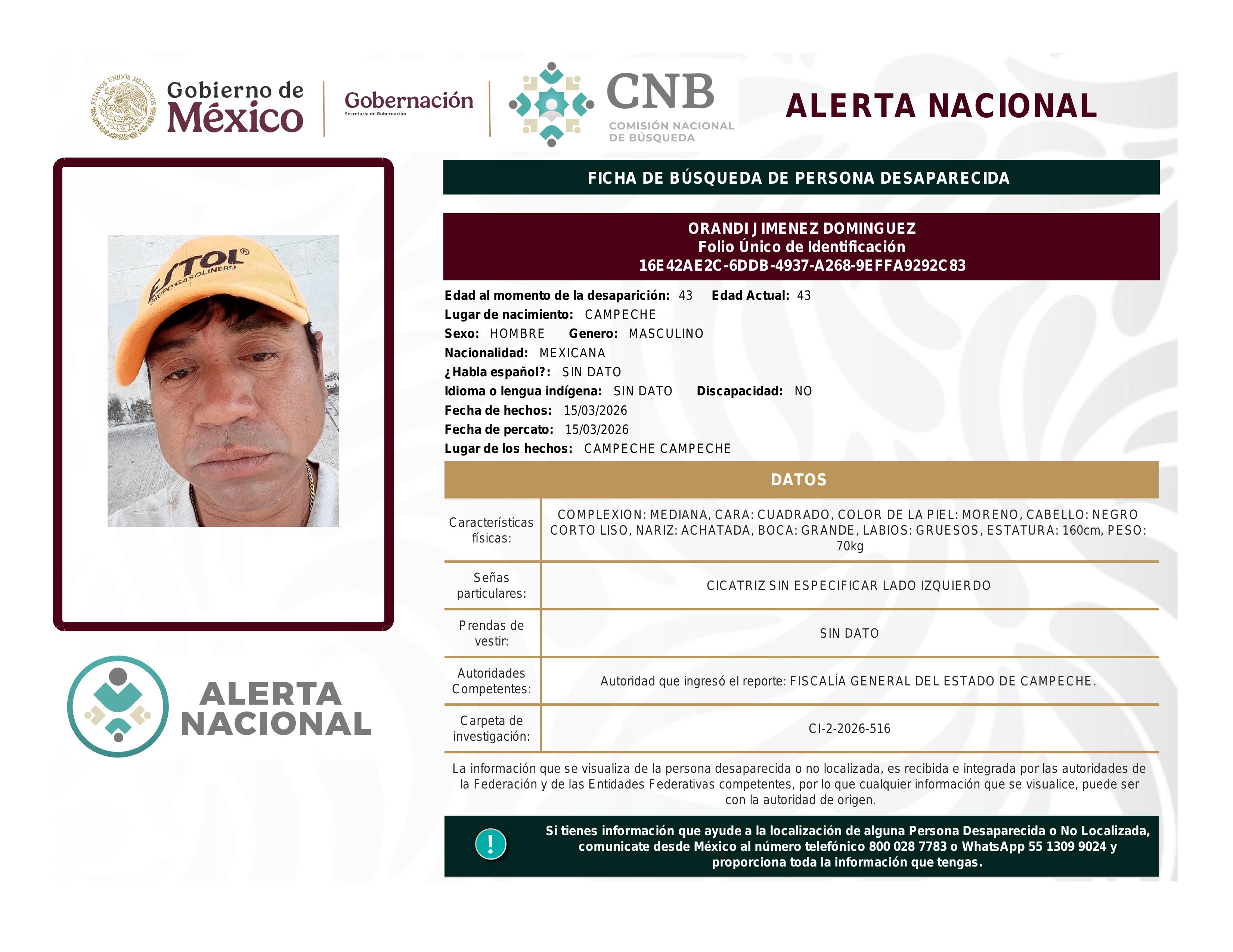 alerta nacional