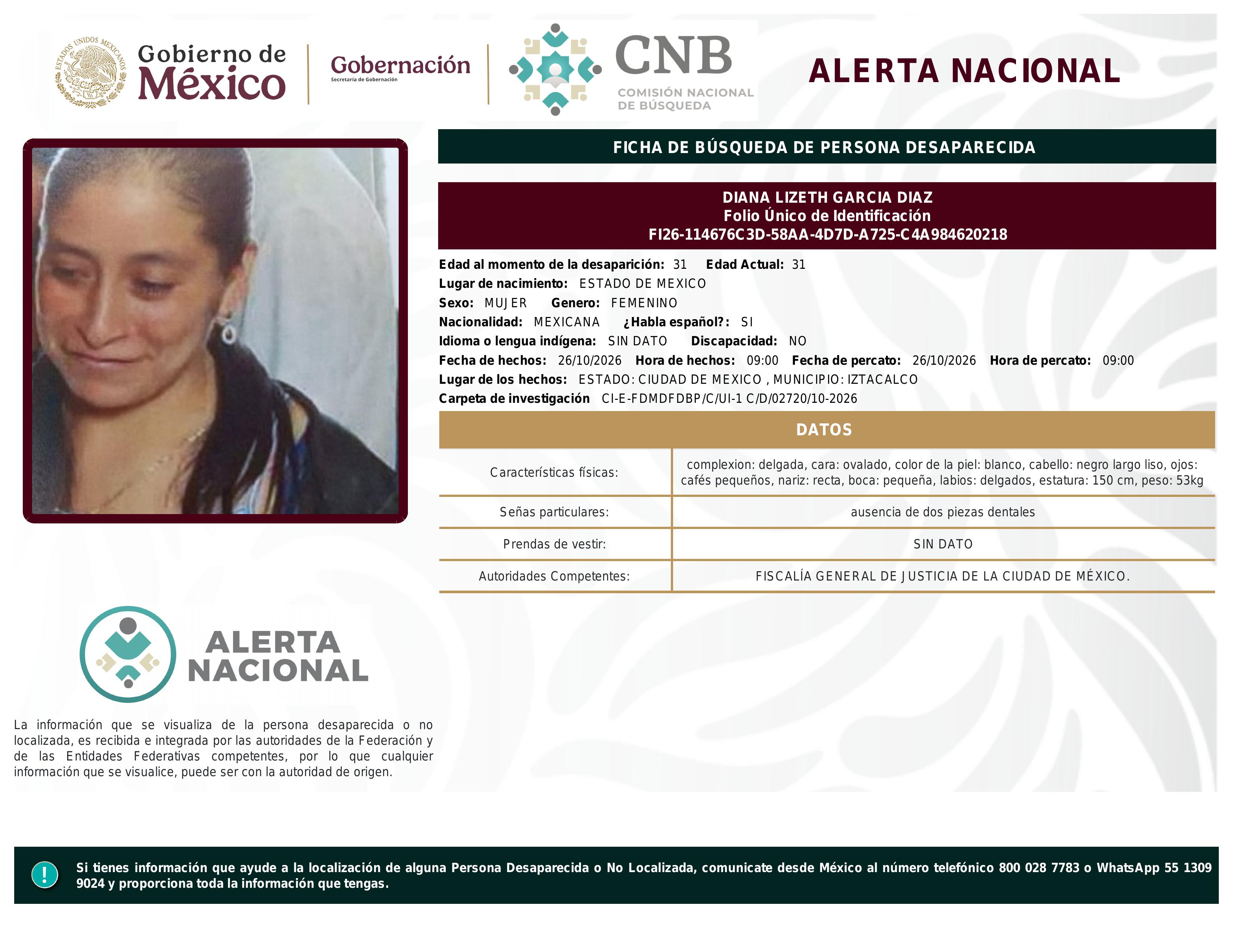 alerta nacional