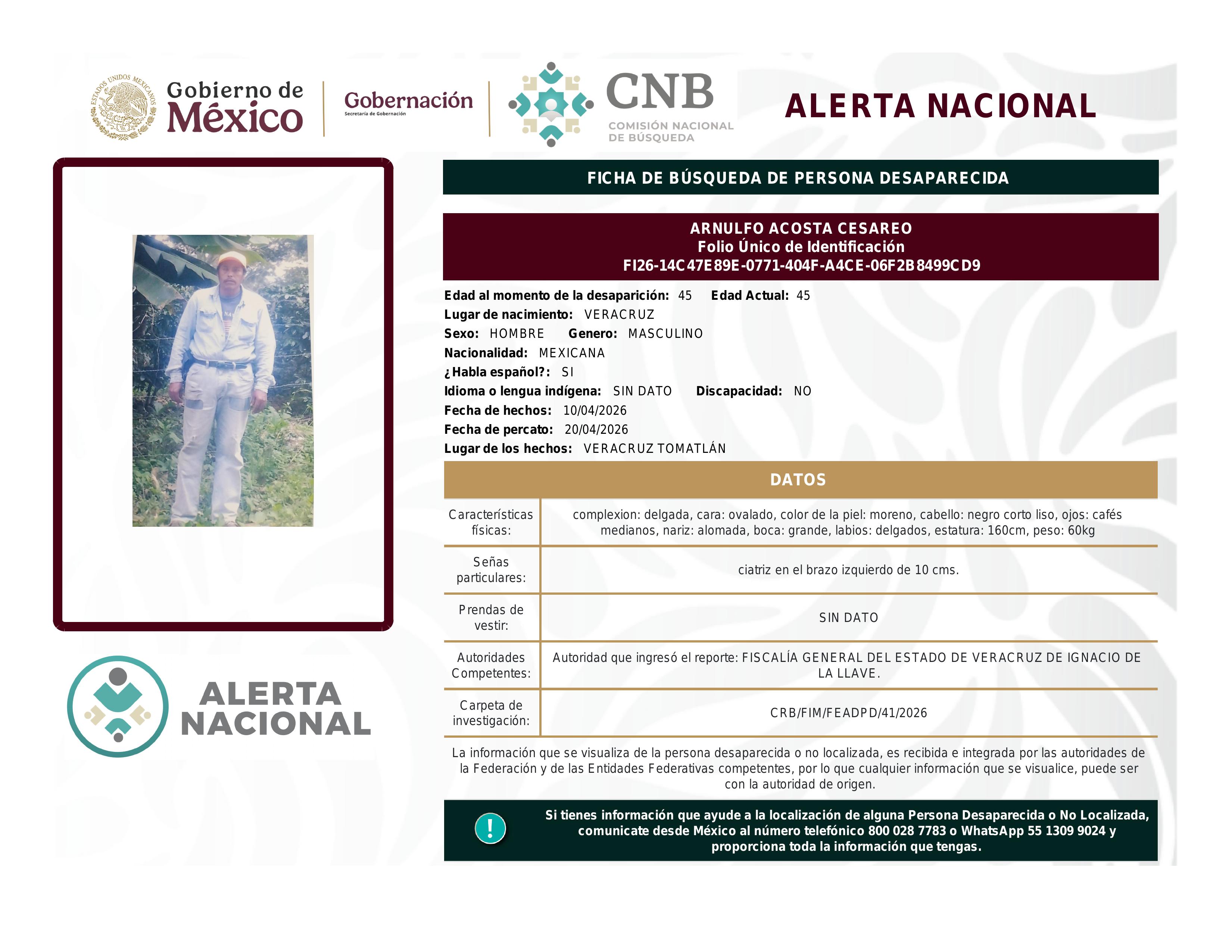 alerta nacional