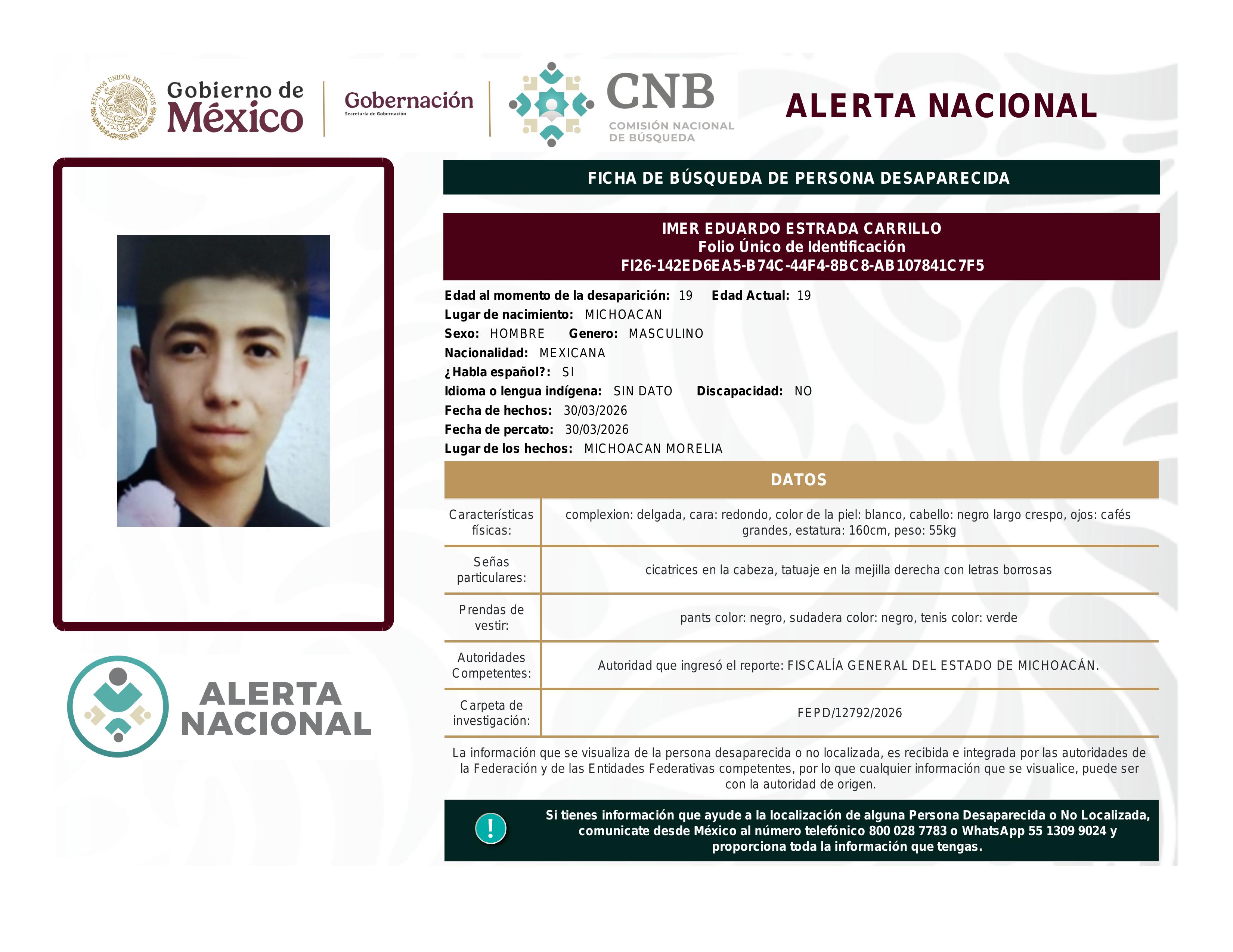 alerta nacional
