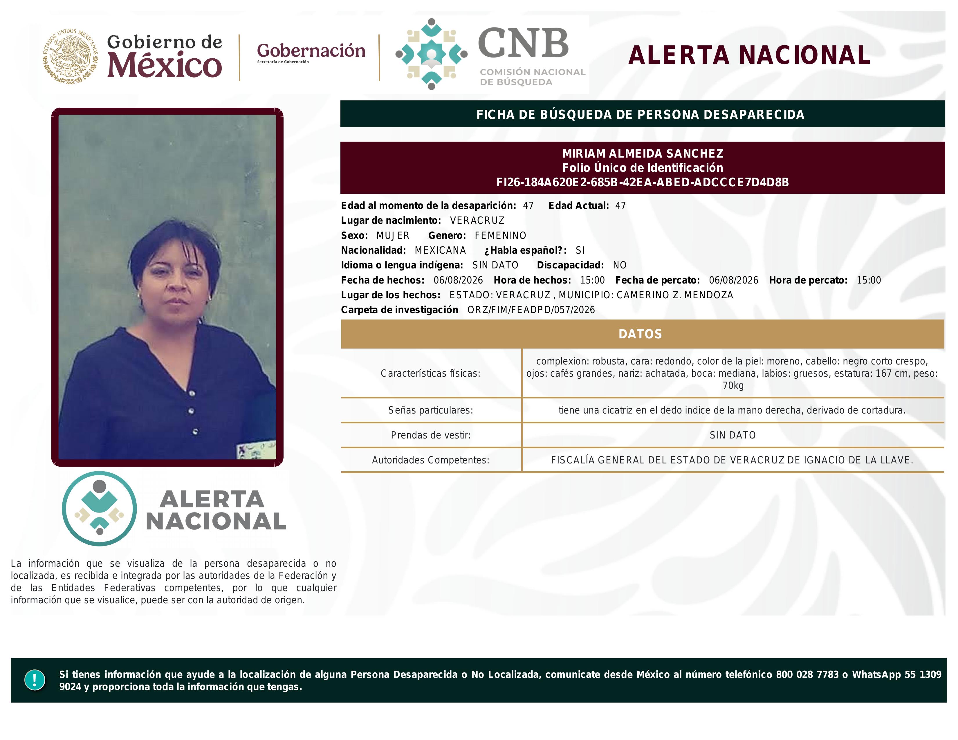 alerta nacional