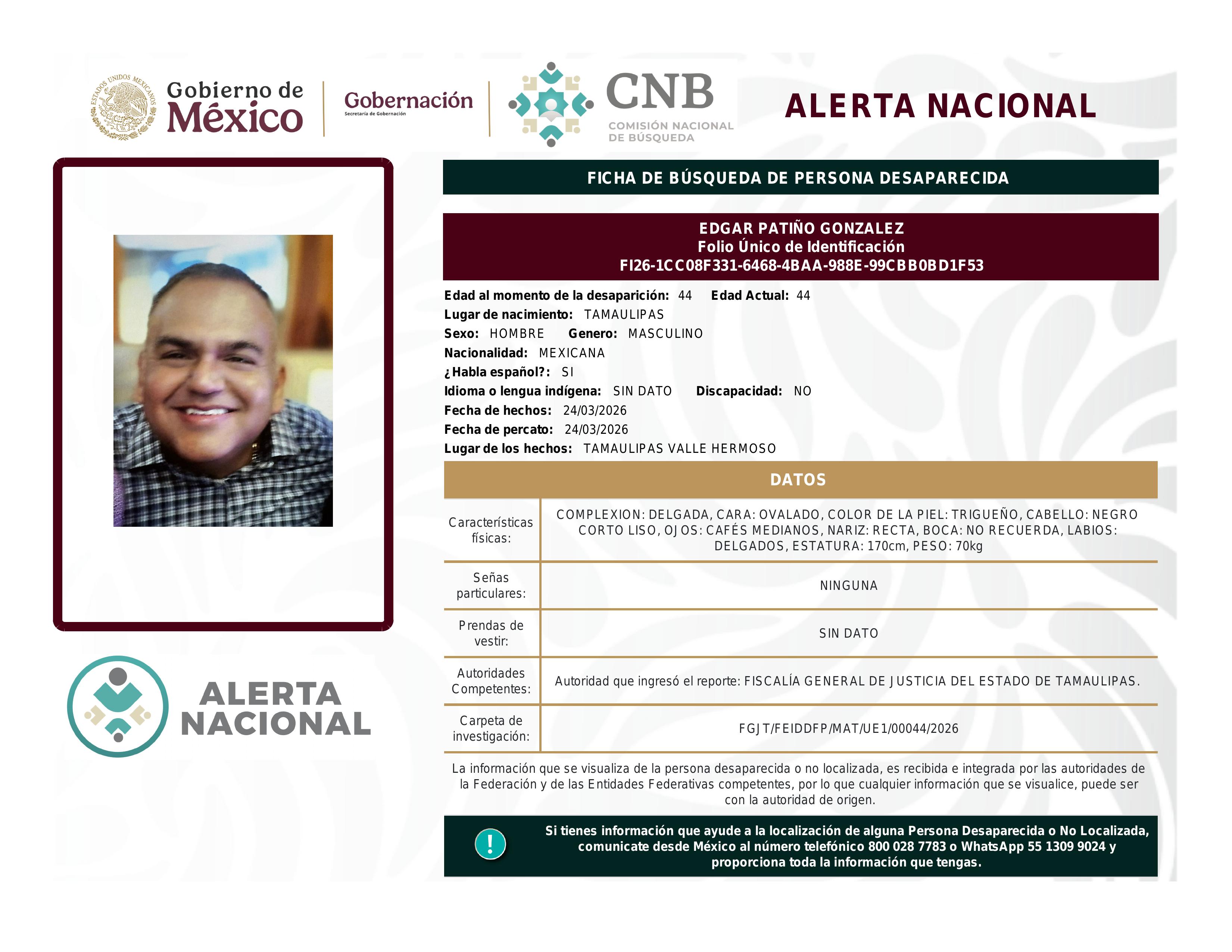 alerta nacional