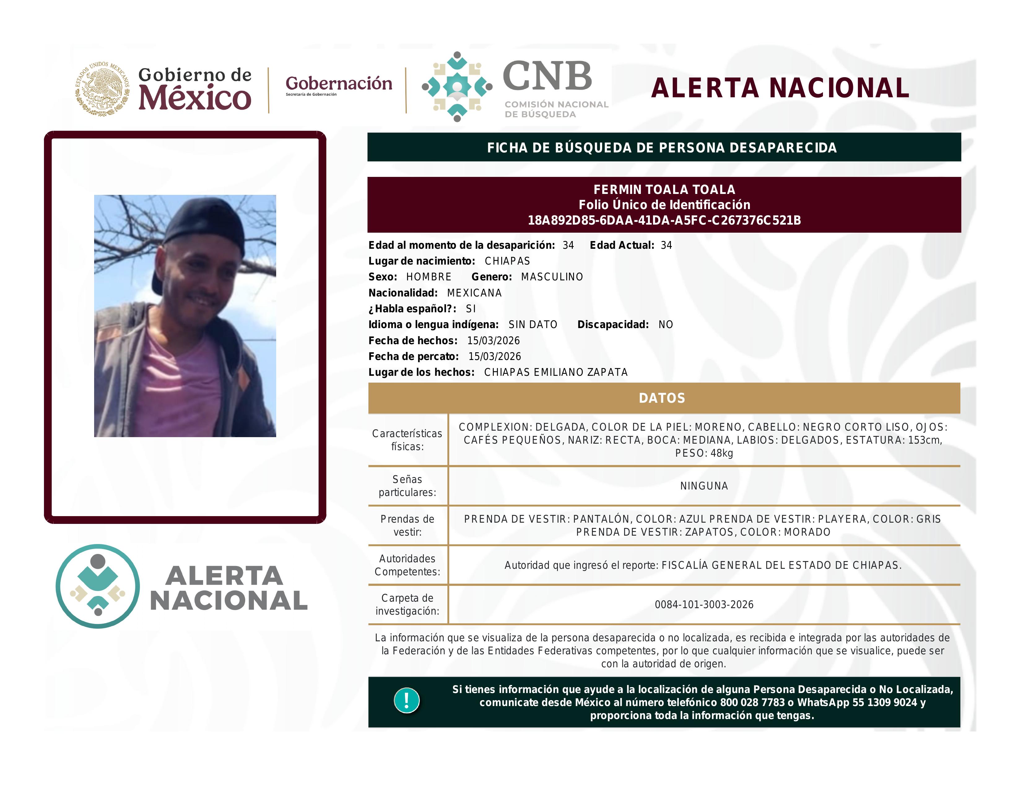 alerta nacional